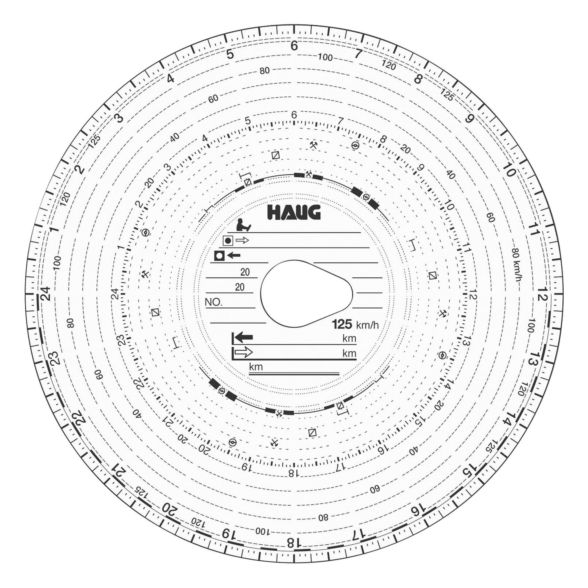 RNK Formularblock RNK Tachoscheibe 125 km/h Kombi 100St