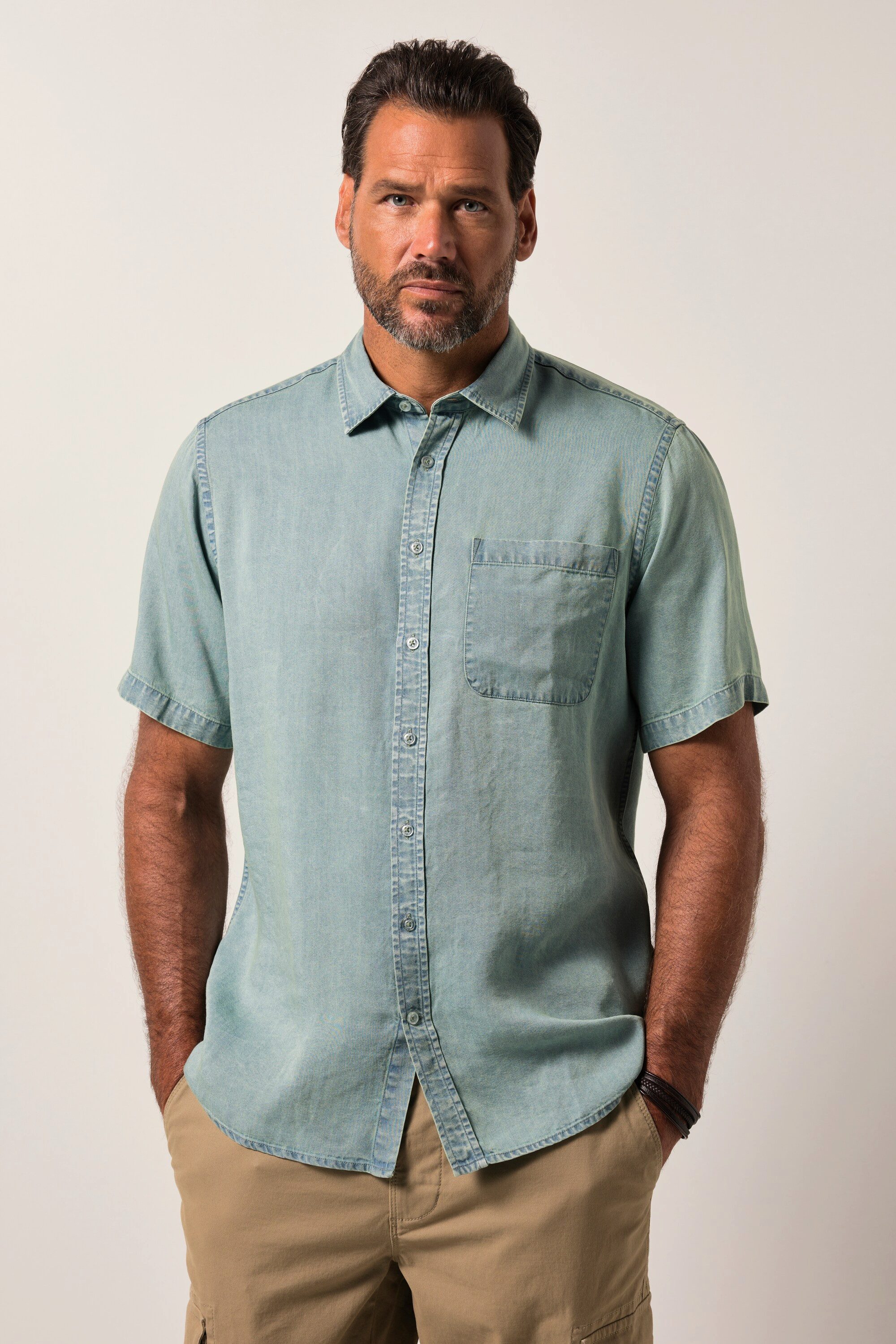 JP1880 Kurzarmhemd JP1880 Hemd Halbarm Kentkragen Boxy Fit bis 8 XL günstig online kaufen