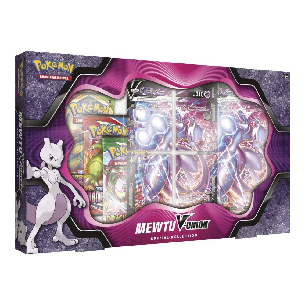 POKÉMON Sammelkarte Mewtu Quajutsu Zacian V UNION Spezial Kollektion, deutsch