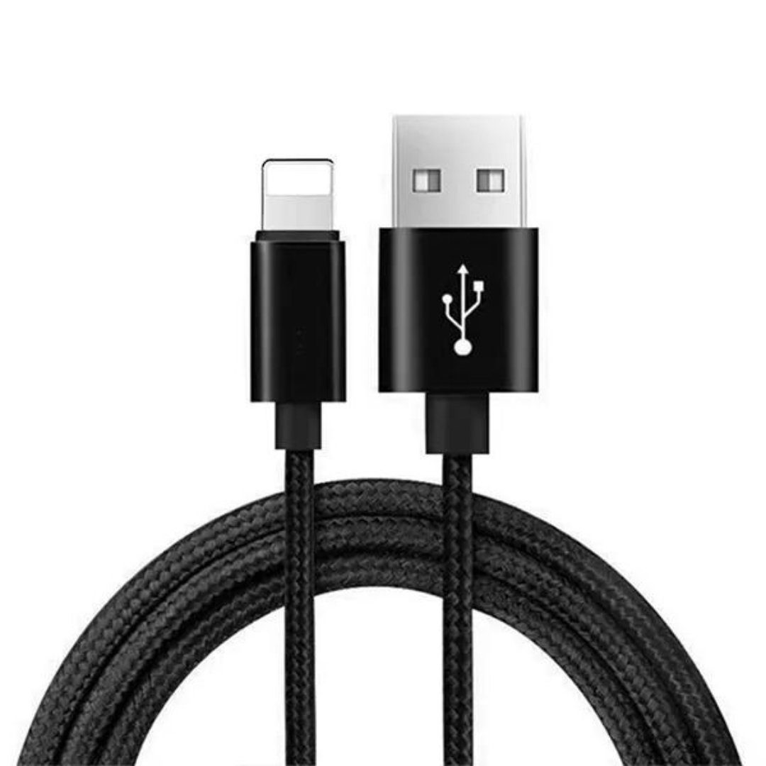 Alpha Electronics iPhone Daten-Ladekabel 3er Set Schwarz Smartphone-Kabel, Standard-USB, Lightning, USB Typ A (100 cm), Schnelles Laden & Datenübertragung, Robuste Ausführung