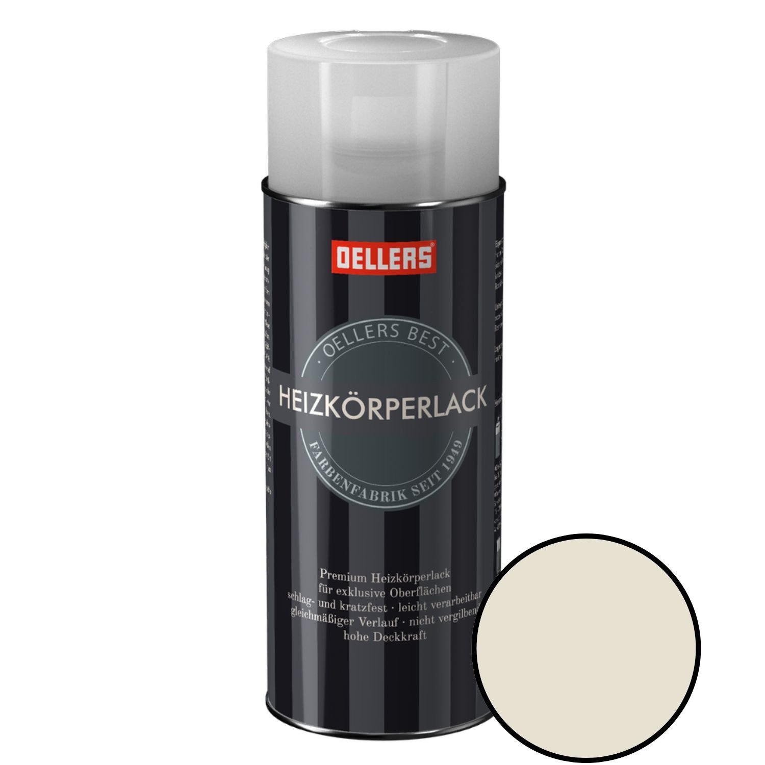 OELLERS Heizkörperlack Premium Sprühlack, 400 ml Heizkörperfarbe, Heizungslack, Heizungsfarbe