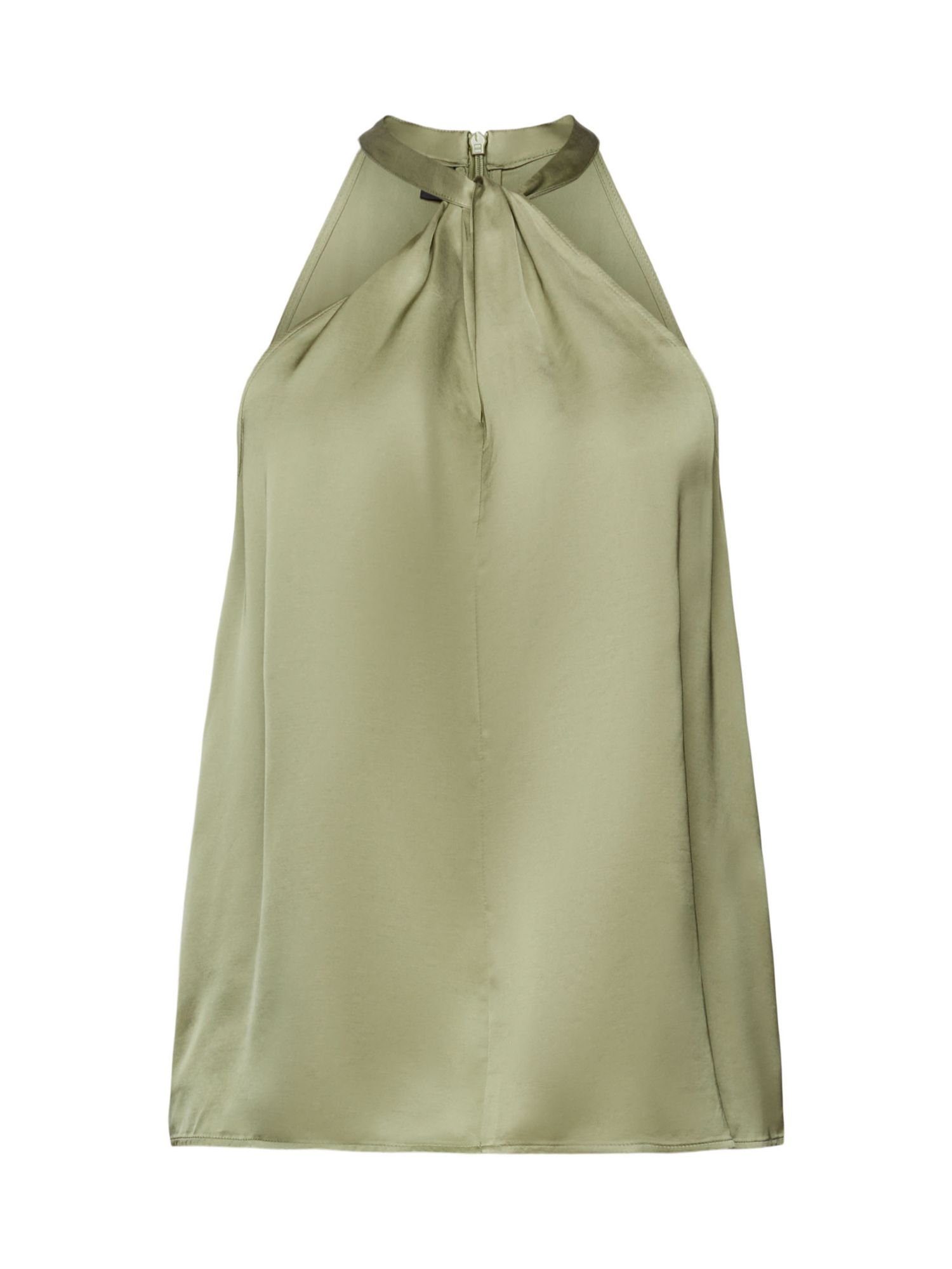 Esprit Collection Blusentop Neckholder-Satinbluse, LENZING™ ECOVERO™