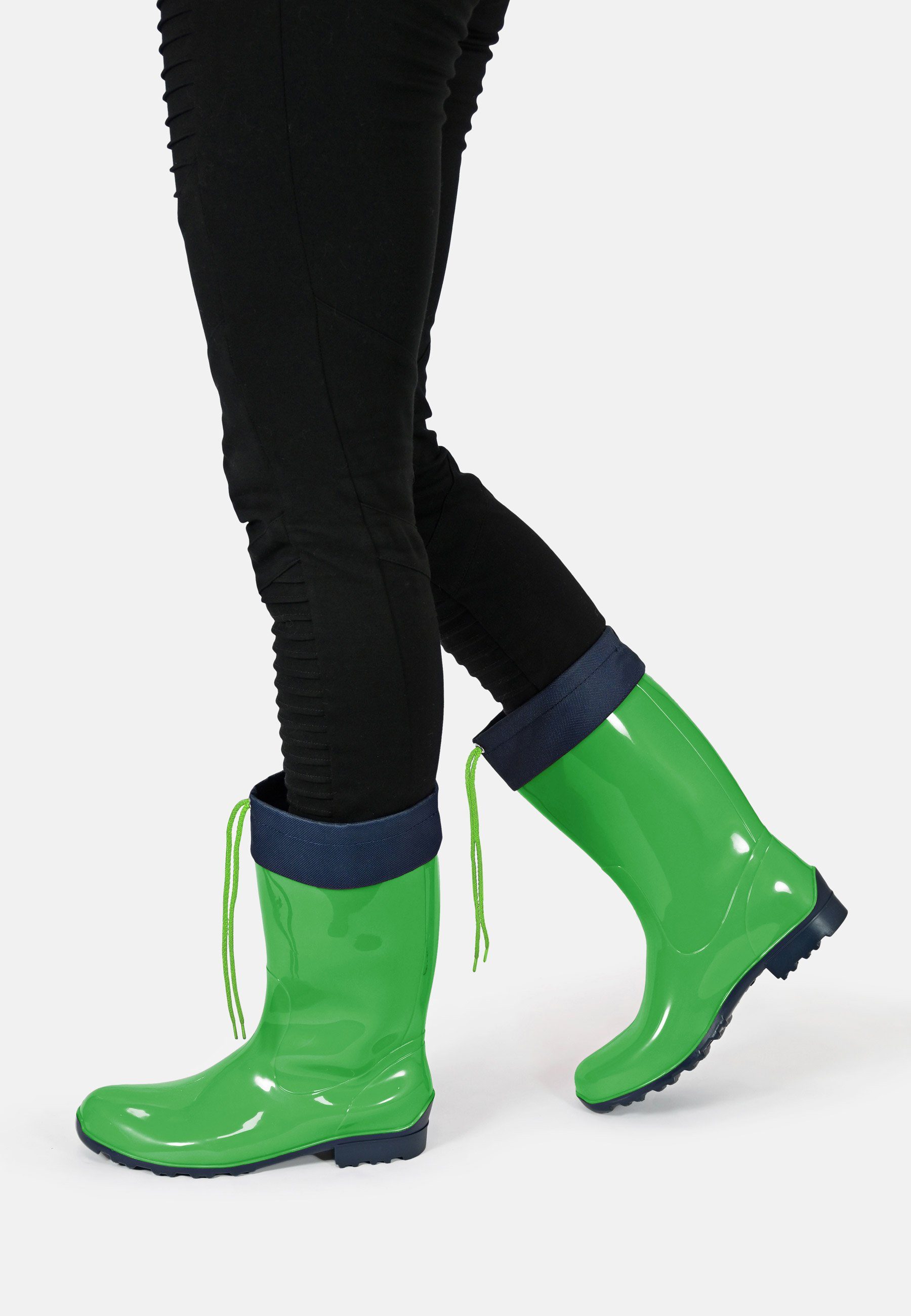 Regenliebe de Fieselregen Gummistiefel mit Stulpe halblang farbenfroh und wasserdicht