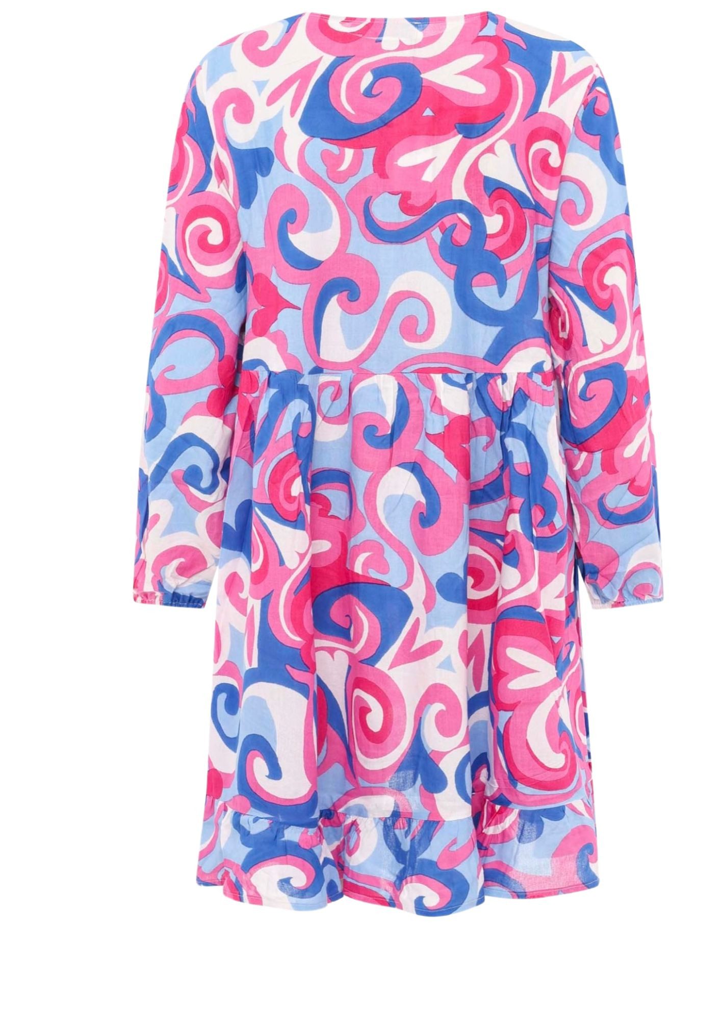 Zwillingsherz Sommerkleid Zwillingsherz Kleid Herzen & Kringel in pink-blau günstig online kaufen
