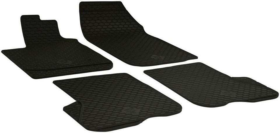 WALSER Passform-Fußmatten (4 St), für Dacia Logan Kombi, Stufenheck, für  Dacia Logan II 10/2012-Heute, Dacia Logan MCV II 02/2013-Heute
