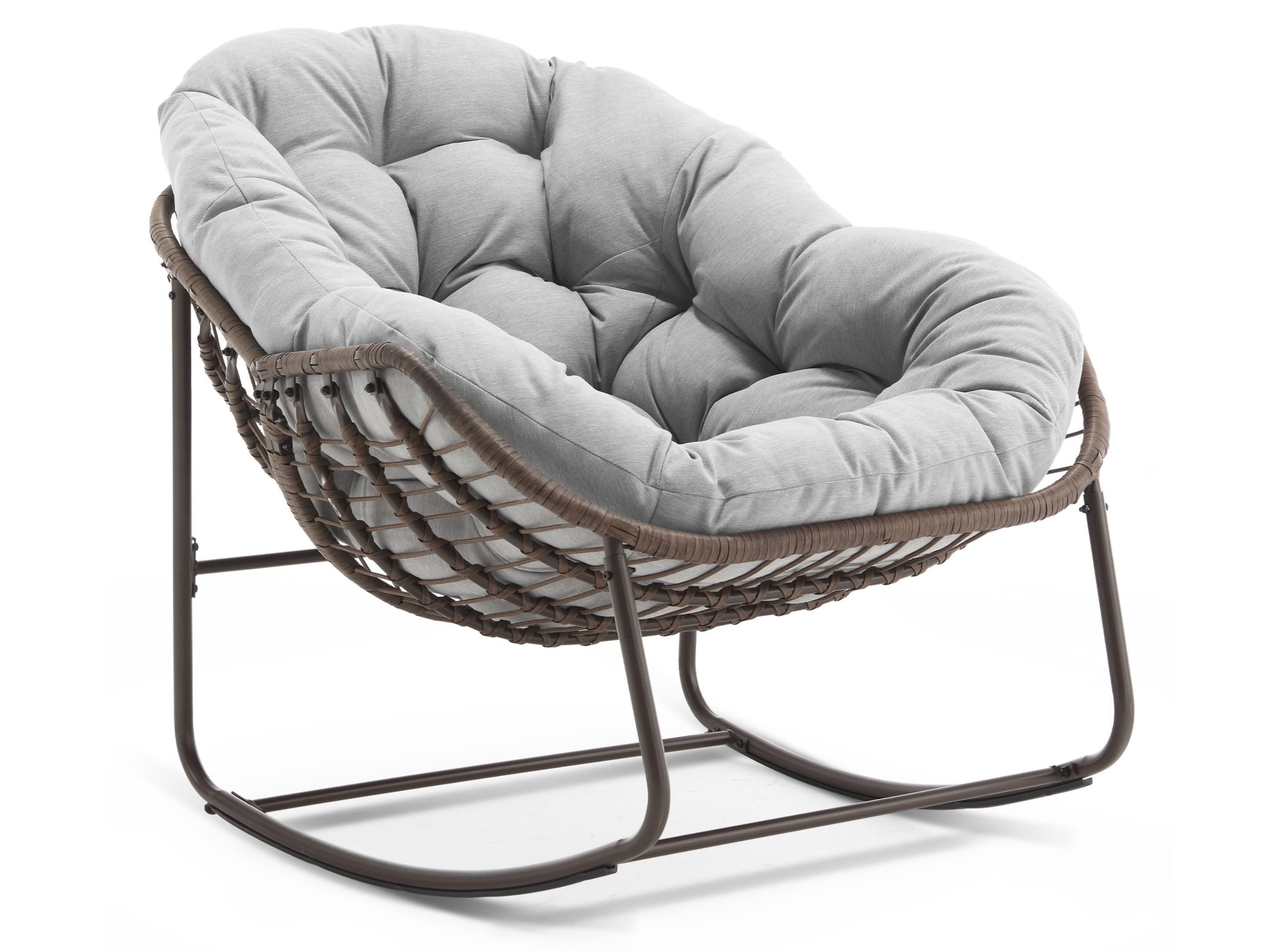 SeedWave Schaukelstuhl Übergroß mit PE-Rattan-Geflecht, 15 günstig online kaufen