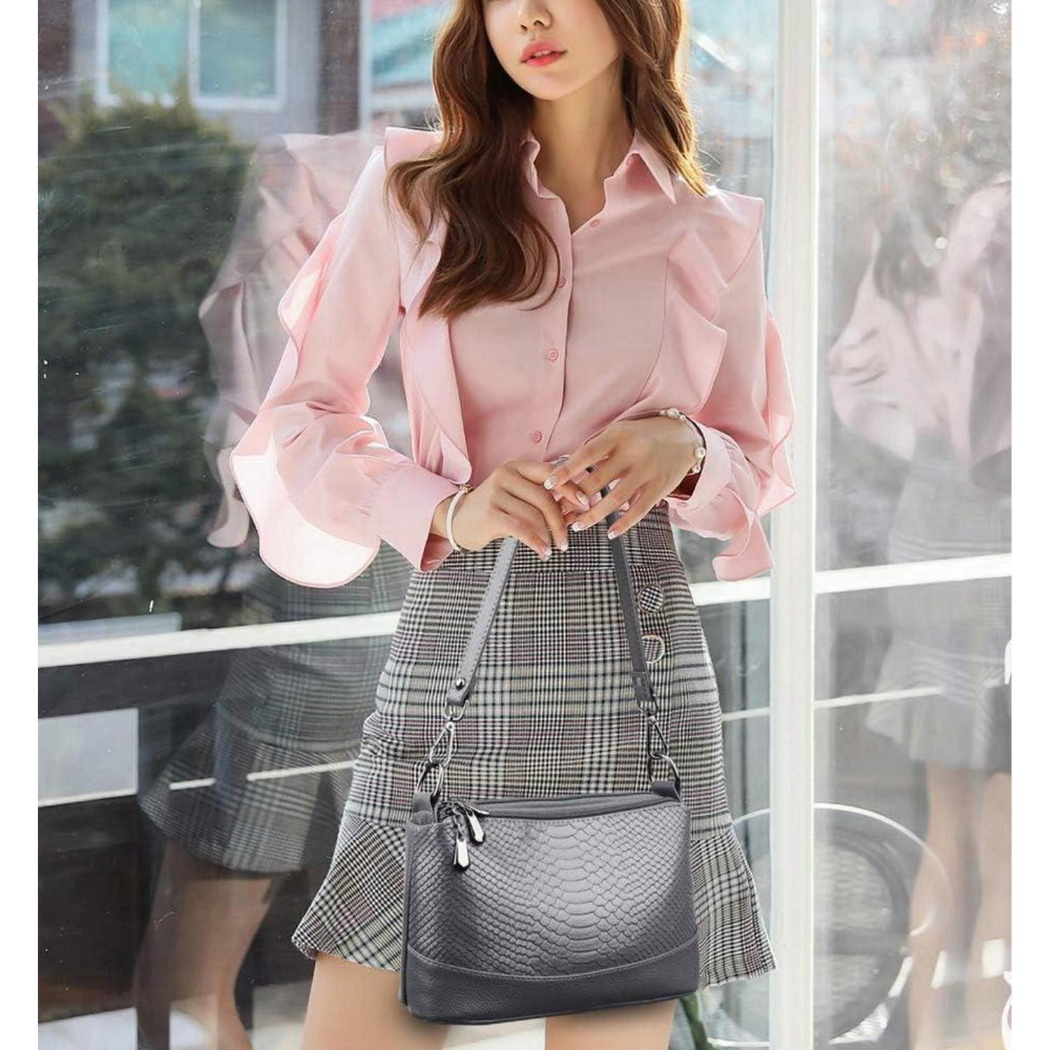 LuxusKollektion Handtasche Damen Umhängetasche PU Leder Hobo Schultertasche Handtasche Elegant