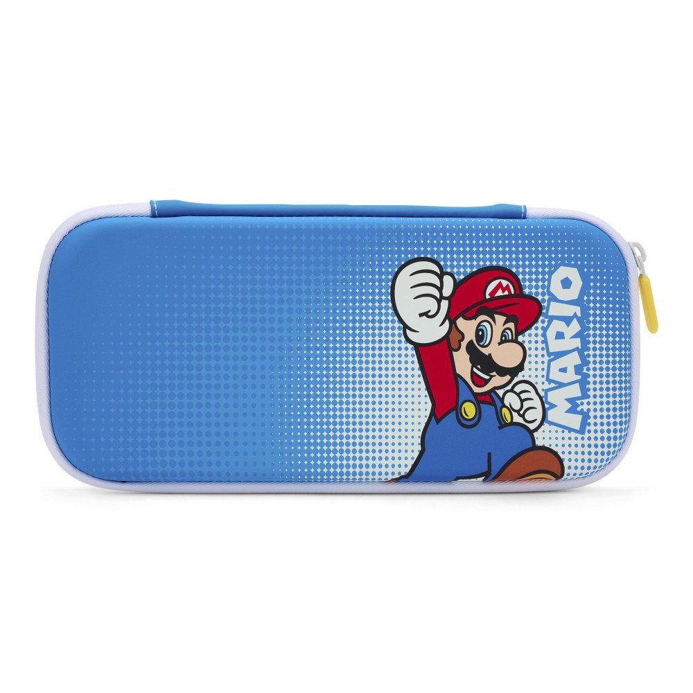 PowerA Spielekonsolen-Tasche Slim Case OLED Art Switch - Mario gummiertem Bag, Model Schutzhülle - for mit Pop Griff Nintendo 