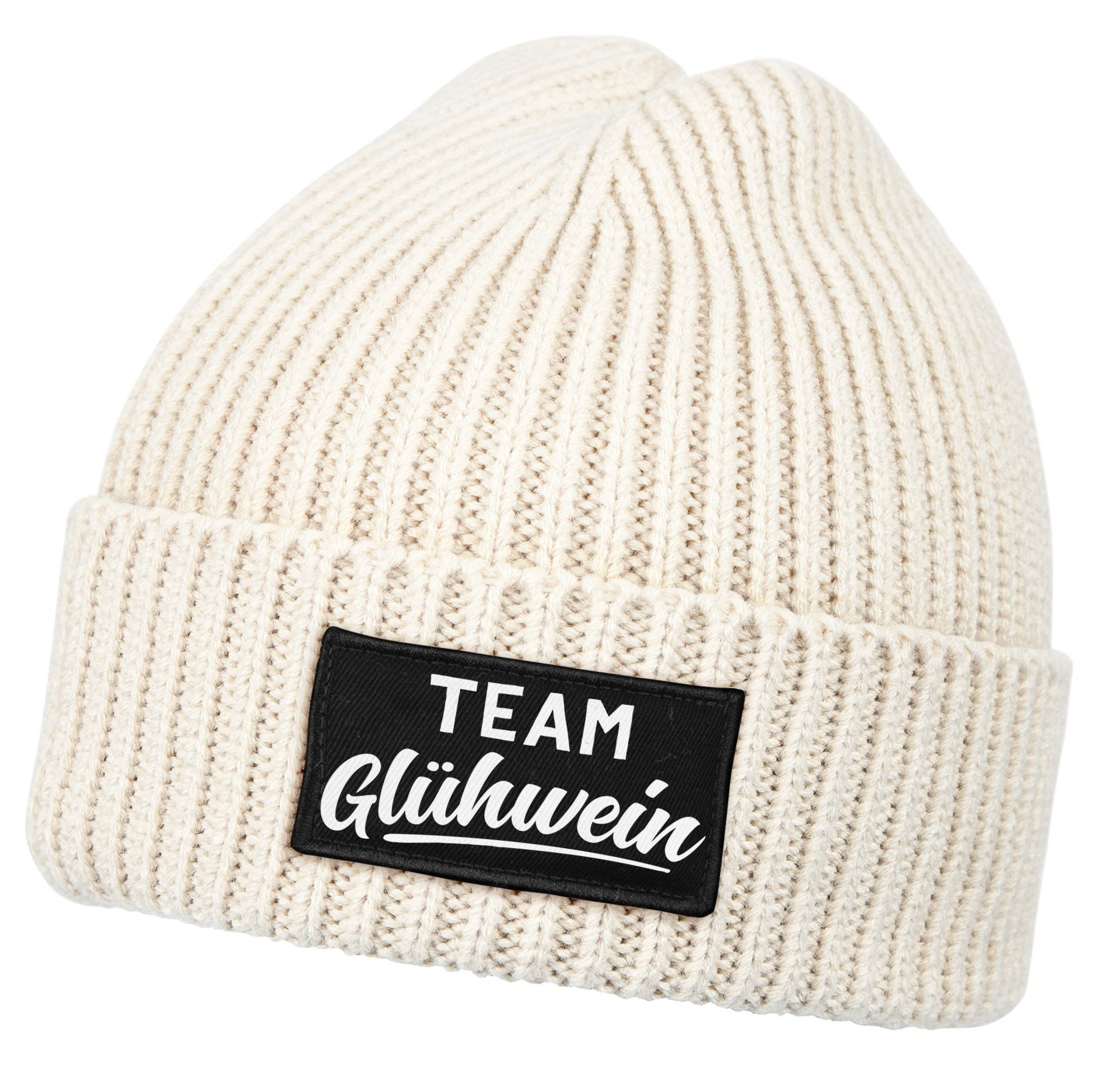 MoonWorks Strickmütze Damen Beanie mit Patch Strickmütze mit Spruch Team Gl günstig online kaufen