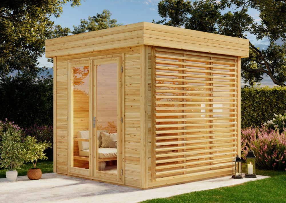 Thumbnail - Alpholz Gartenhaus Lawenda 28 (optional mit Anbaudach), BxT: 270x270 cm
