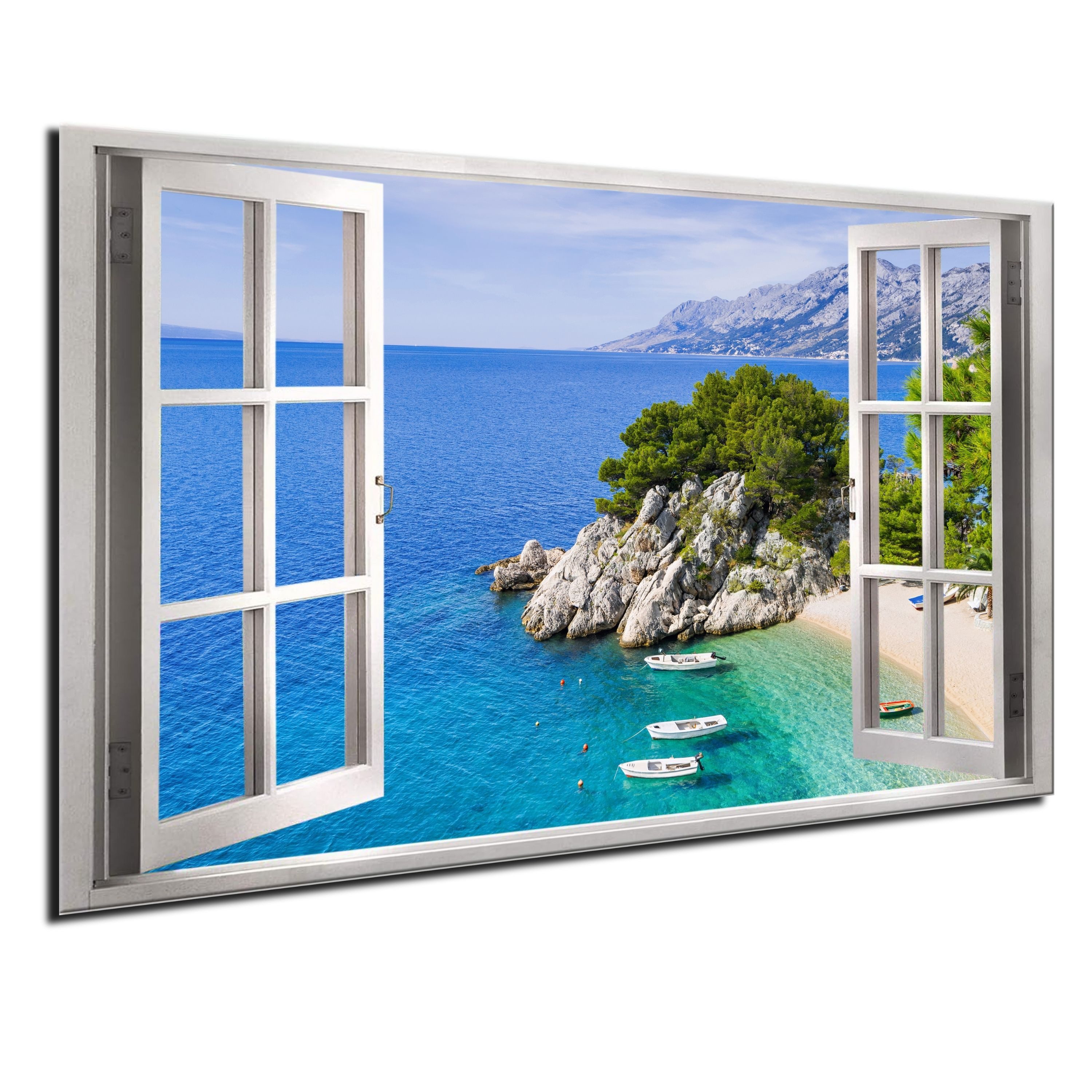 DARO Design Leinwandbild Modern Abstrakt Wandbilder XXL Wandbild Wand Deko Leinwand Bilder, (Kroatien - Bild Groß Wohnzimmer Schlafzimmer Küche Esszimmer Einteilig Querformat Fotodruck Leinwände Wanddeko Abstrakte Kunst Boho), 40x30cm