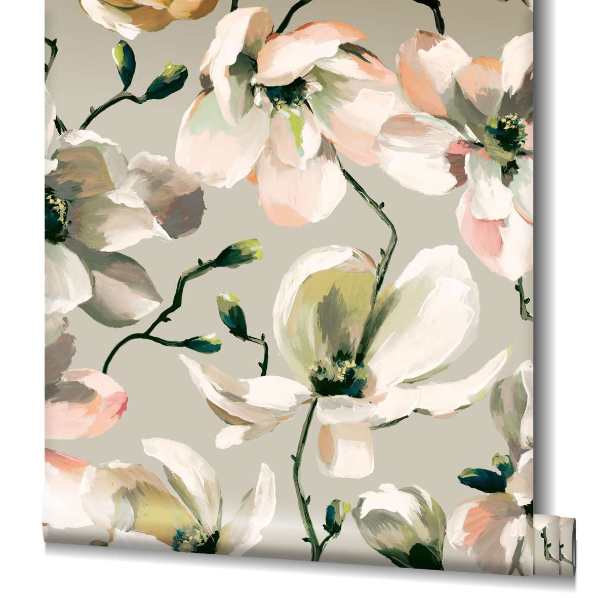 Marburg Vliestapete Tapete Malerische Blüten, geprägt, floral, moderne Vliestapete für Wohnzimmer Schlafzimmer Küche