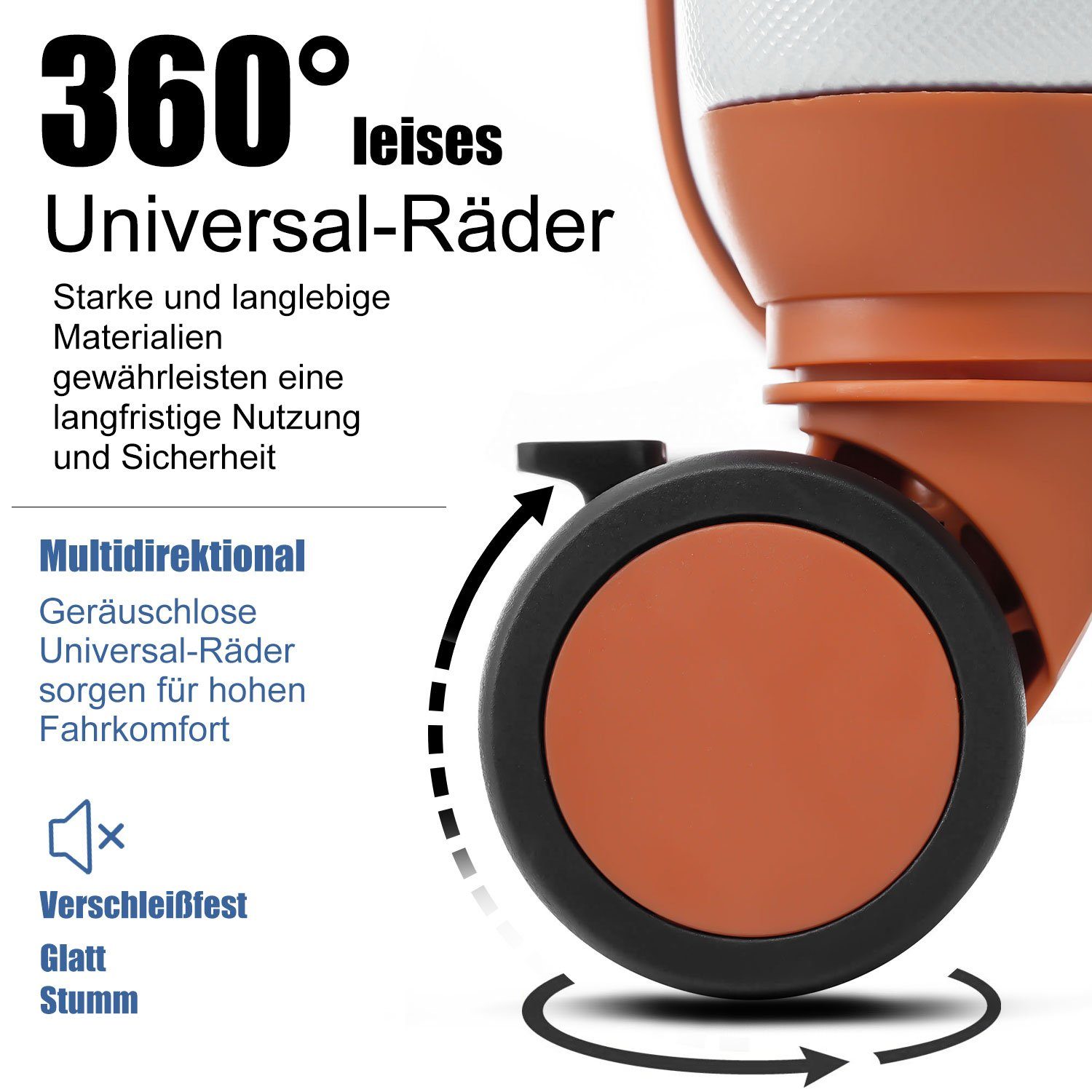 Weiß GLIESE 50.5 Koffer 30cm x x 77.5 Rollkoffer,