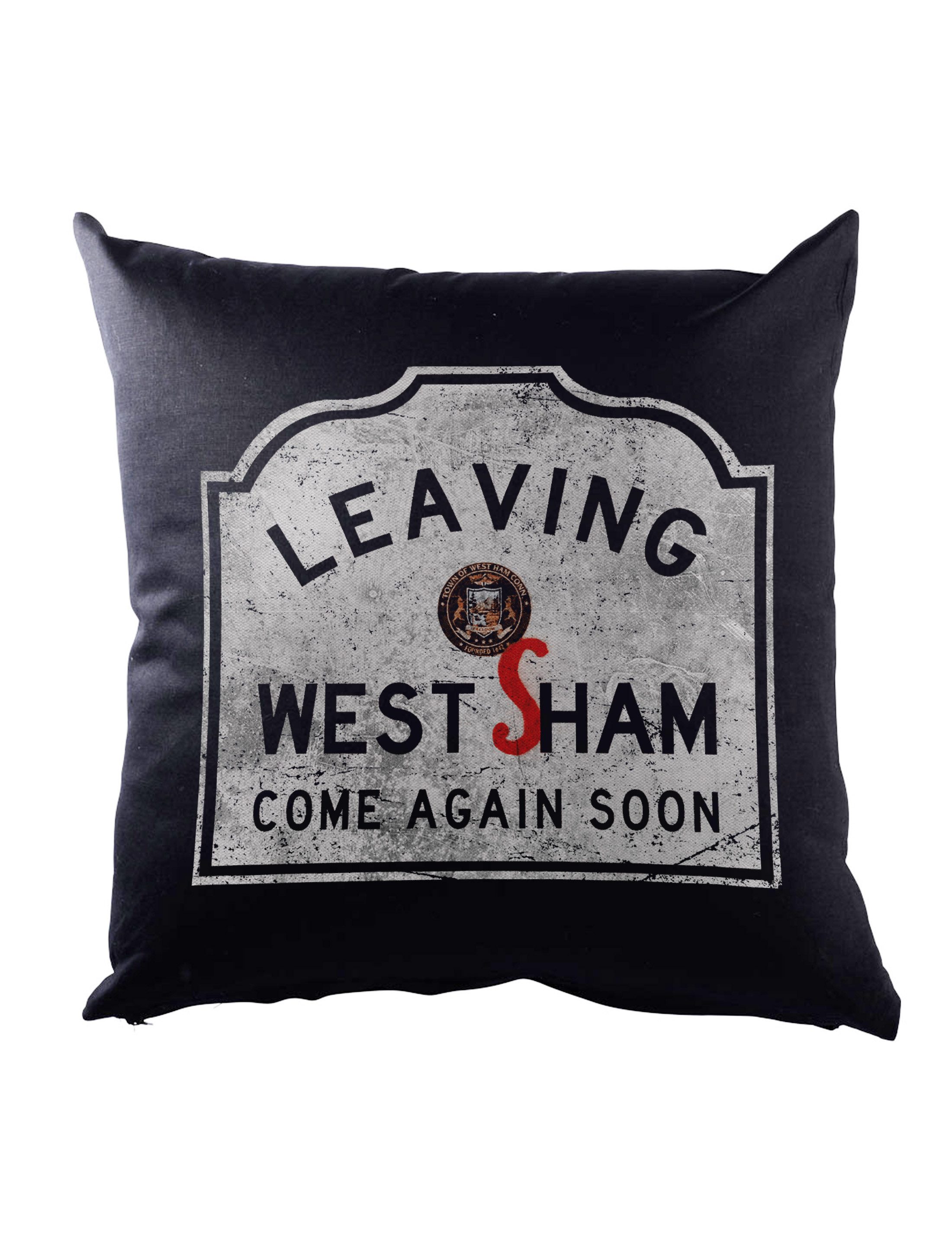 Urban Backwoods Dekokissen Leaving West Sham Dekokissen The Schild Road Sign Society Logo New, HamAllie Becca Helena