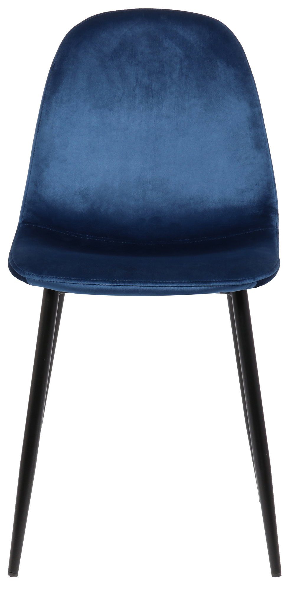 Naples hochwertig (Küchenstuhl Sitzfläche Konferenzstuhl Wohnzimmerstuhl - Esstischstuhl mit gepolsterter - - Samt Gestell: blau - - Metall schwarz Sitzfläche: TPFLiving Polsterstuhl), Esszimmerstuhl