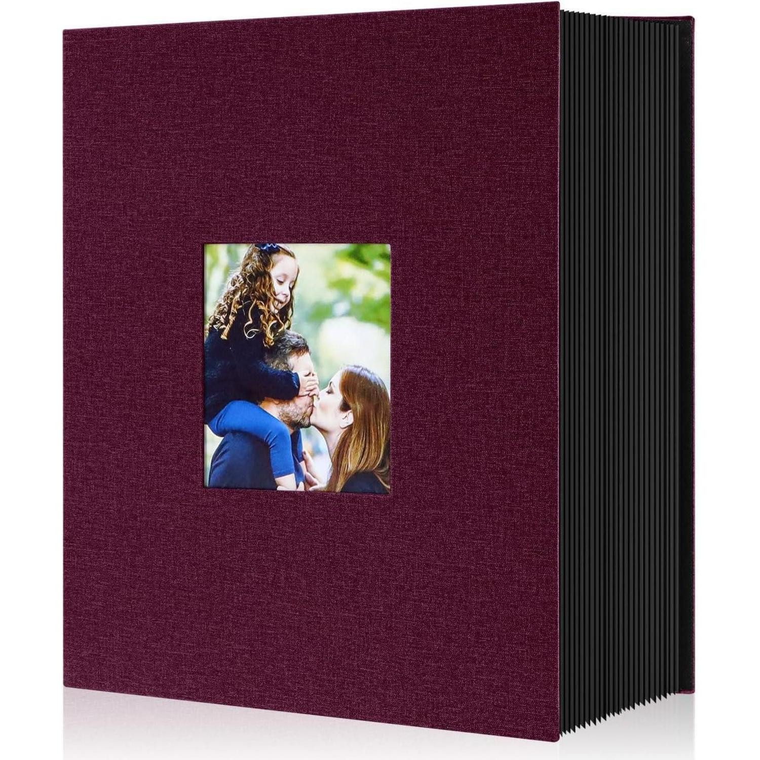 LuxusKollektion Einsteck-Fotoalbum Fotoalbum 10x15 1000 Taschen Leinen XXL Hochformat Violett