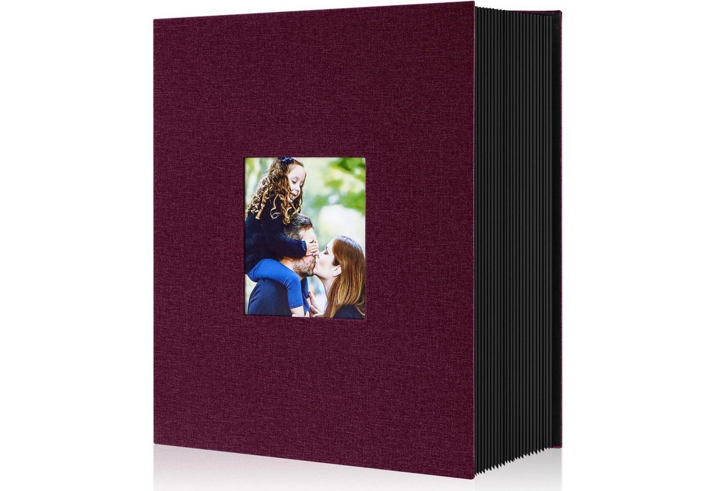 LuxusKollektion Einsteck-Fotoalbum Fotoalbum 10x15 1000 Taschen Leinen XXL Hochformat Violett