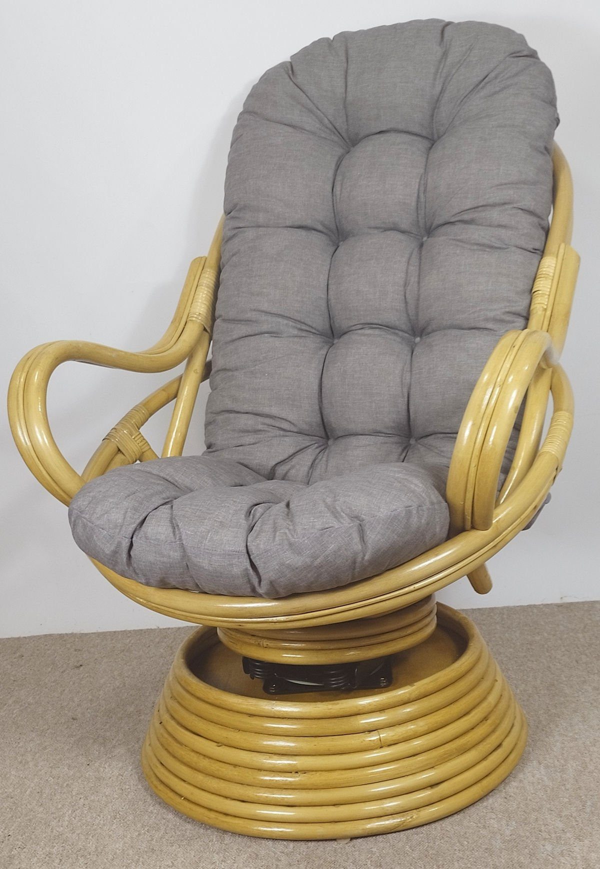Rattani Rattanstuhl Rattan Drehsessel, Drehwippsessel Linda günstig online kaufen
