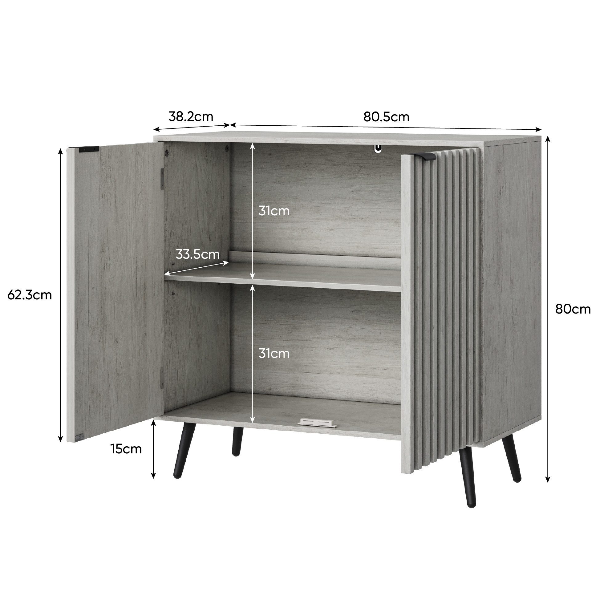 Semiocthome Sideboard Unabhängiger grauer Buffetschrank mit günstig online kaufen