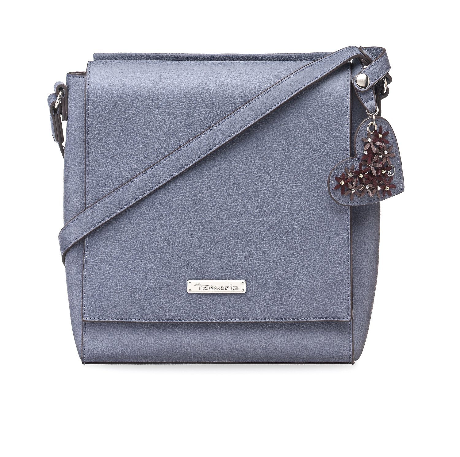 Tamaris Umhängetasche Milla (Set), Damen Crossbody Bag M, Umhängetasche, Herz-Anhänger