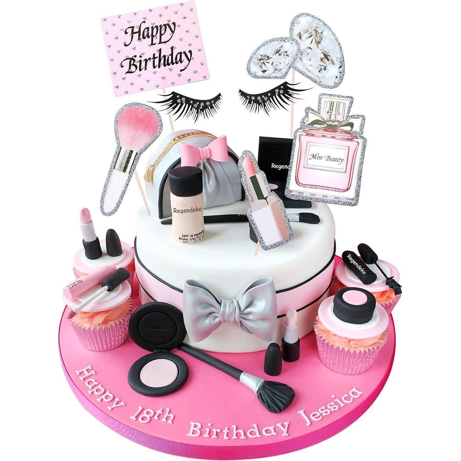 LuxusKollektion Sticker Geburtstag Mädchen Deko Kuchendekoration Cupcake Toppers Mädchen Thema