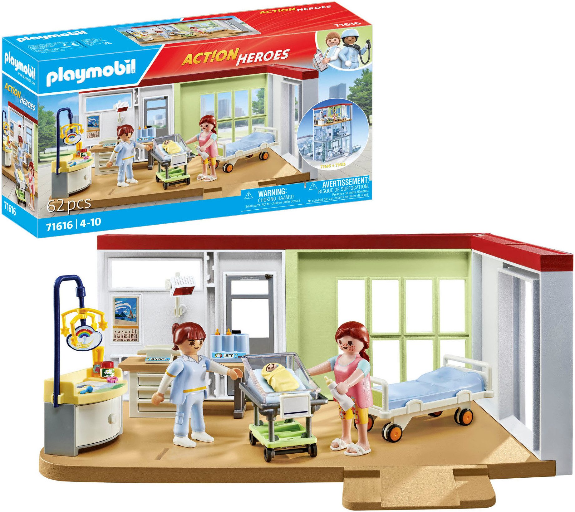 Playmobil® Entbindungsstation (71616), Action Heroes Konstruktions-Spielset günstig online kaufen
