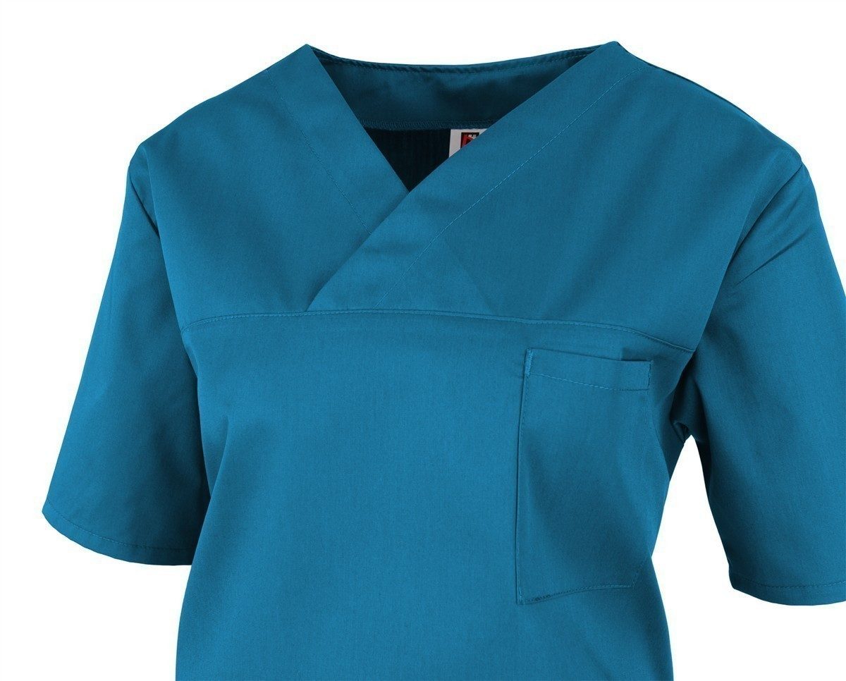 BEB Schlupfbluse beb Basic Kasack Unisex Kurzarm Petrol
