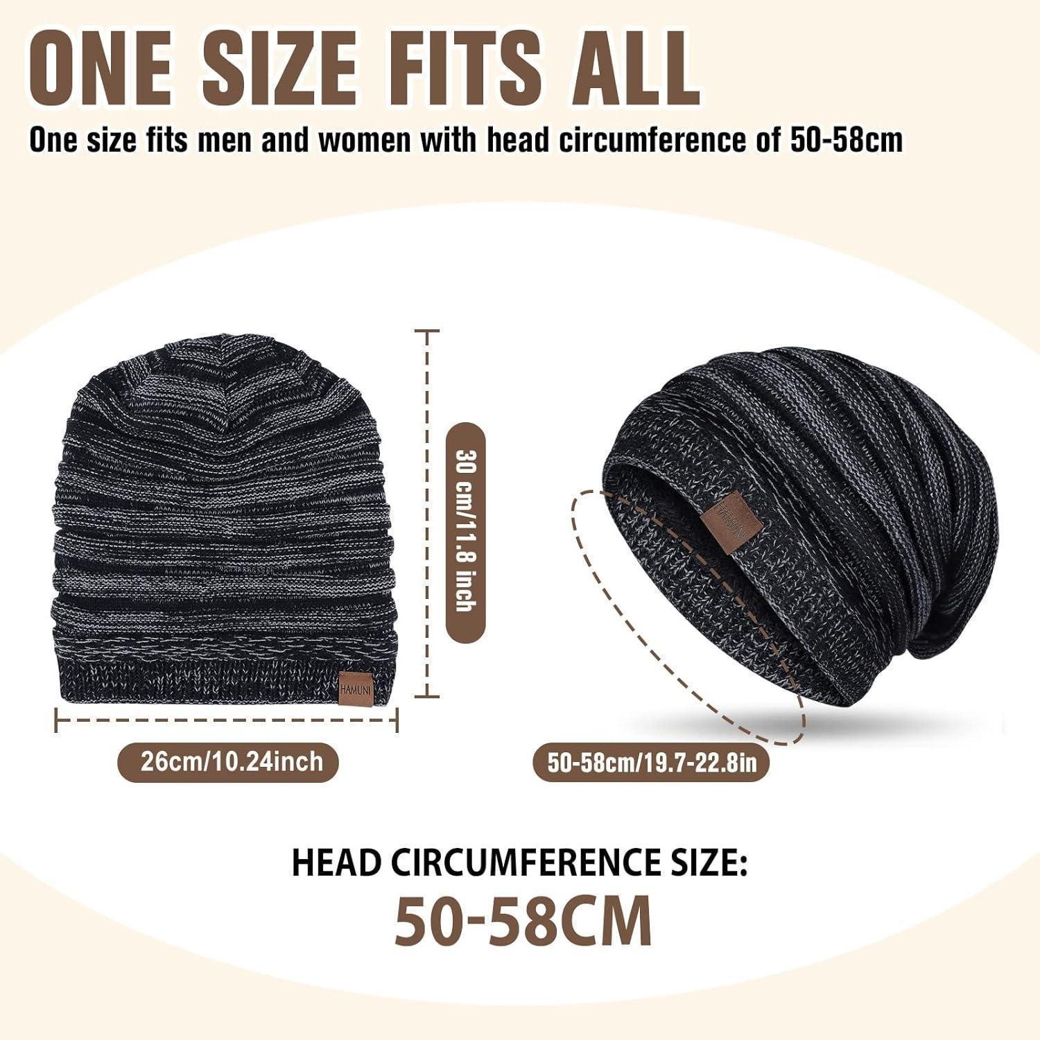 LuxusKollektion Strickmütze Mütze Strickmütze Wintermütze Herren Damen Beanie Fleece Blume schwarz