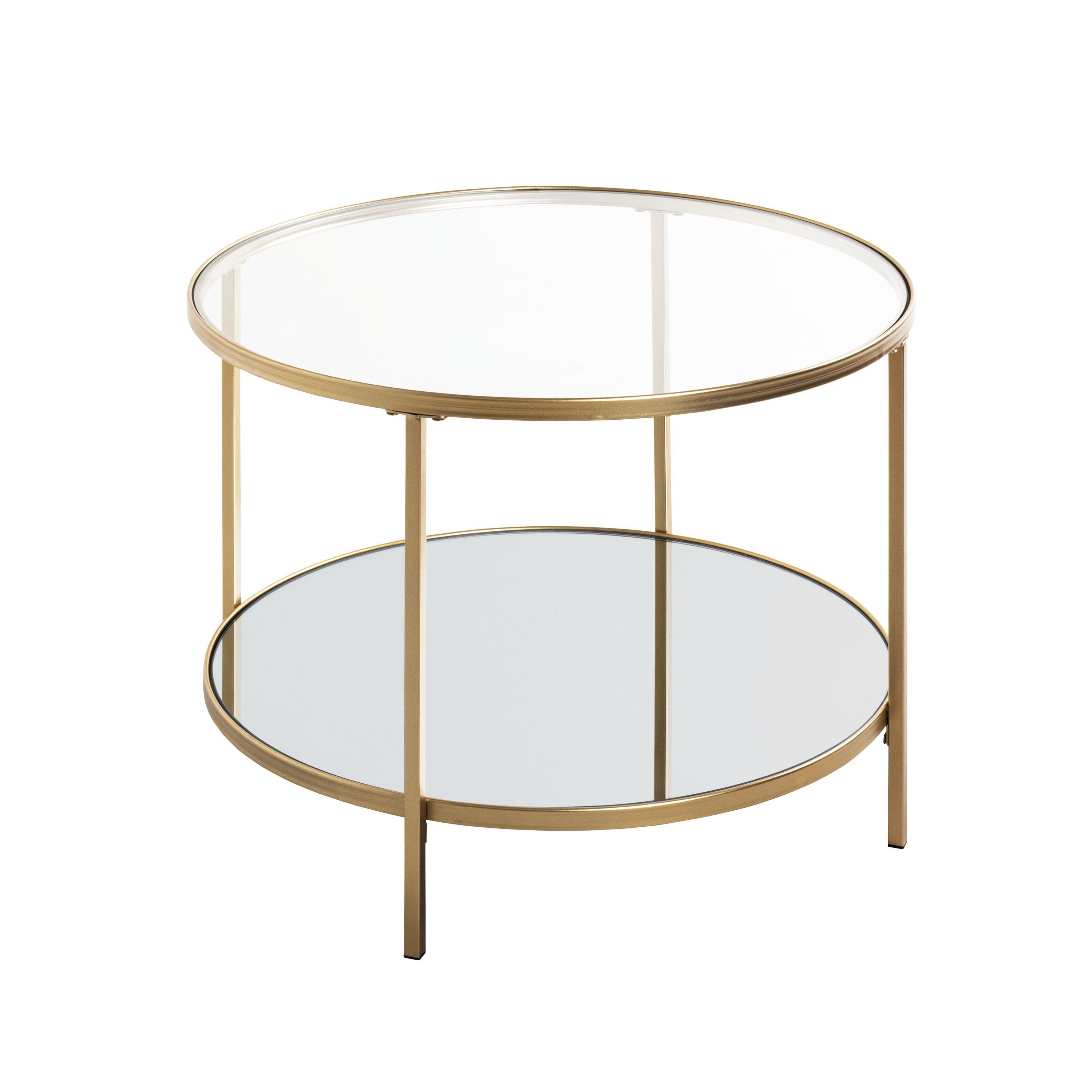 HAKU Beistelltisch Beistelltisch, HAKU Möbel Beistelltisch (DH 60x45 cm) DH 60x45 cm gold Kaffeetisch