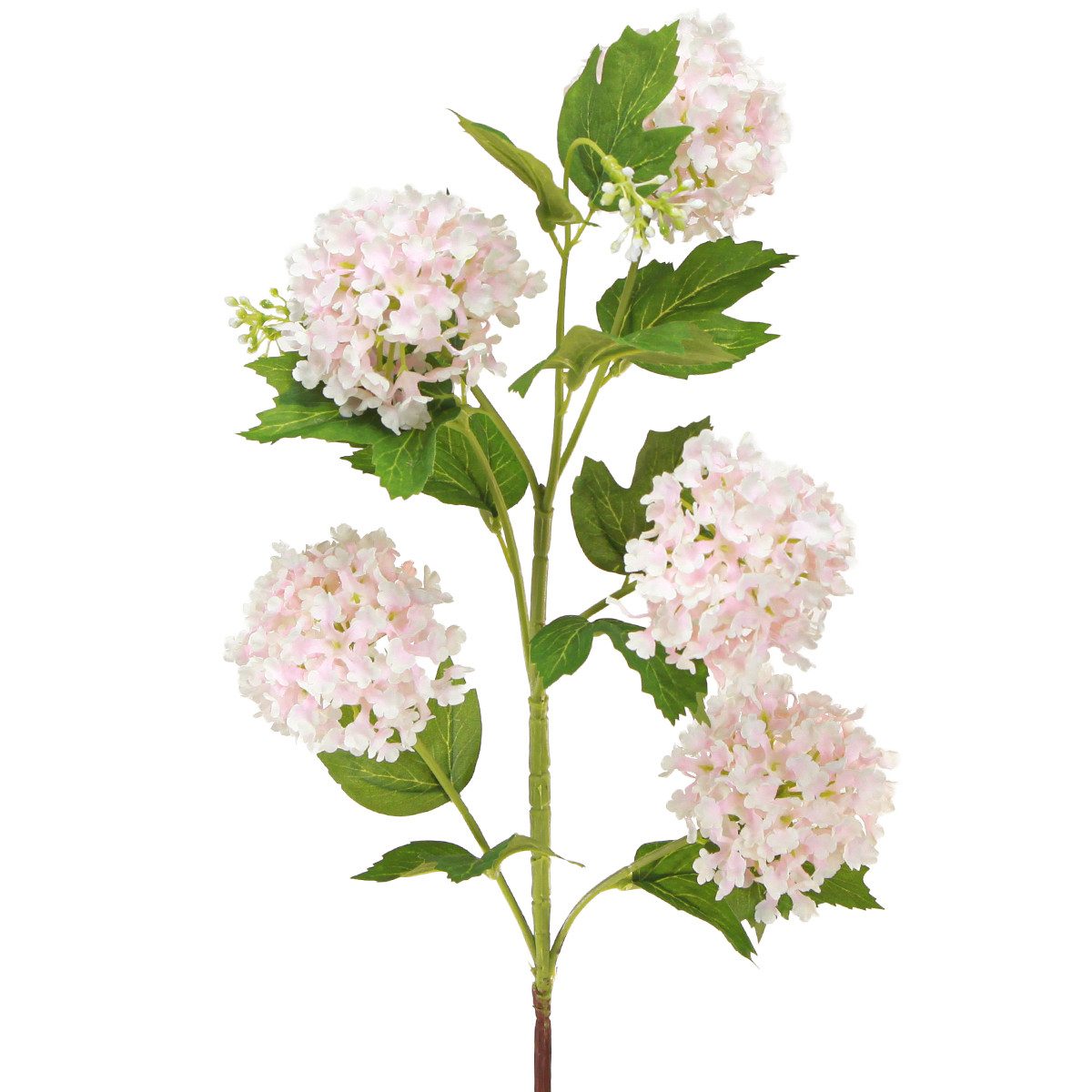 Kunstblume Schneeball Kunstblume Rosa Weiß 78cm günstig online kaufen