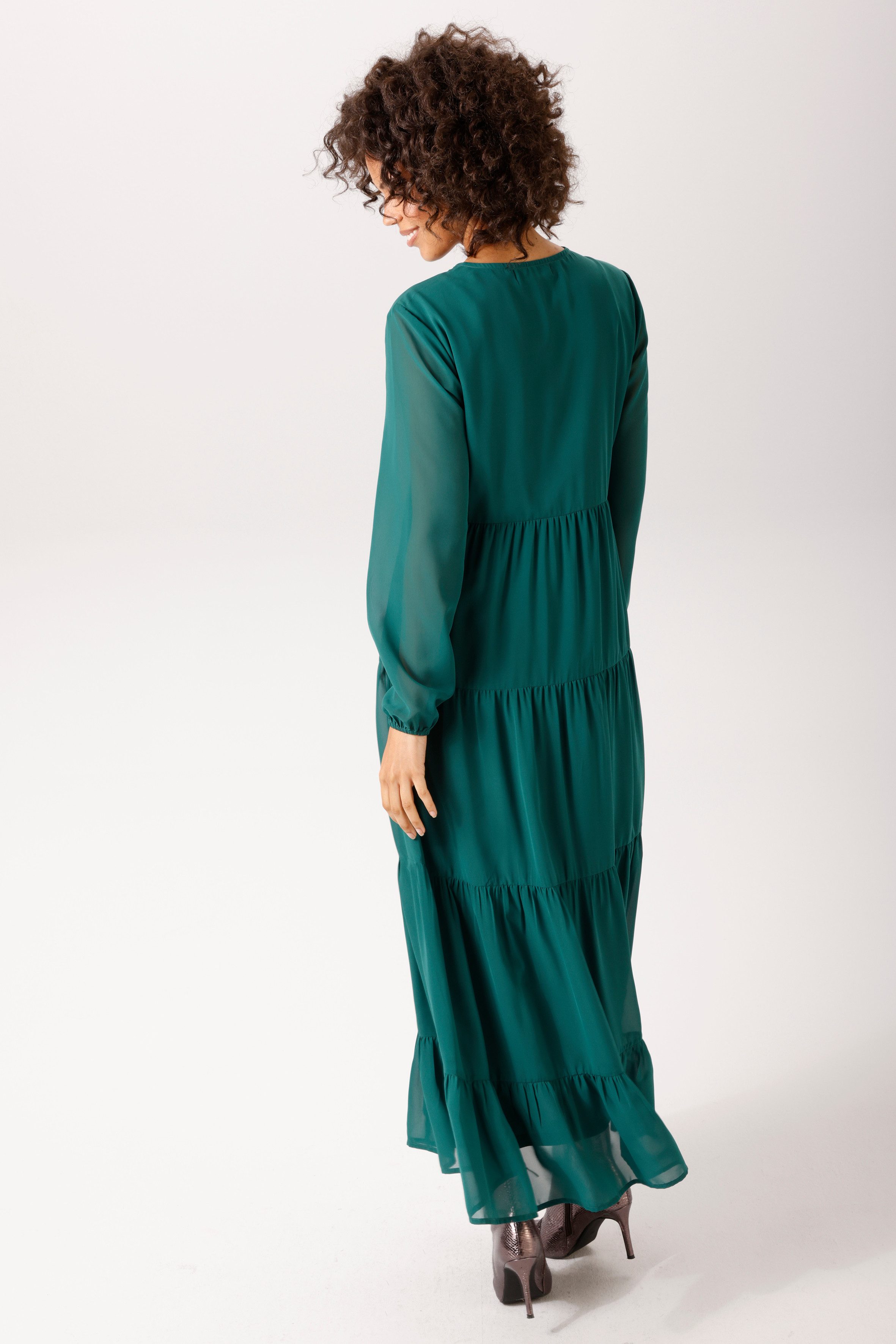 Aniston CASUAL Maxikleid in trendiger Farbpalette - NEUE KOLLEKTION