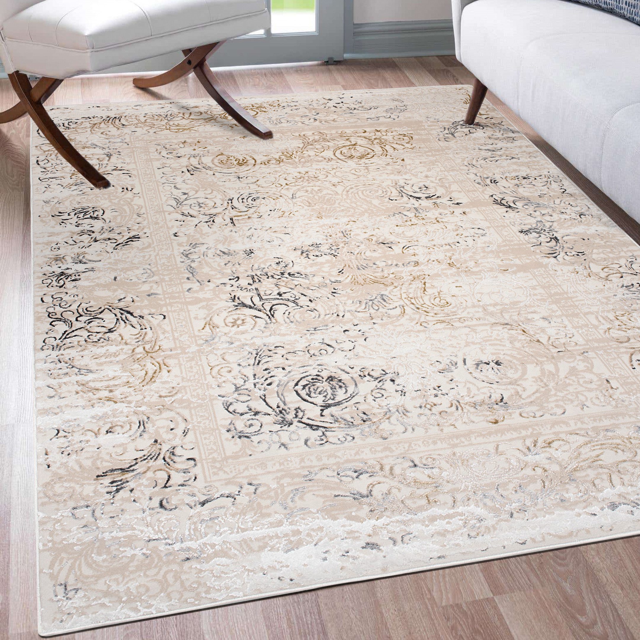 Mazovia Designteppich Modern Abstrakt Teppich für Wohnzimmer Schlafzimmer B günstig online kaufen