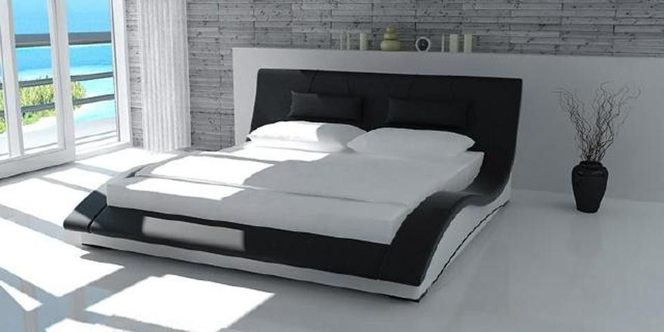 Xlmoebel, Wasserbett SWING Wasserbett in Leder mit bequemer Matratze, (Wasserbett Bett Betten - SWING), Hergestellt in Europa