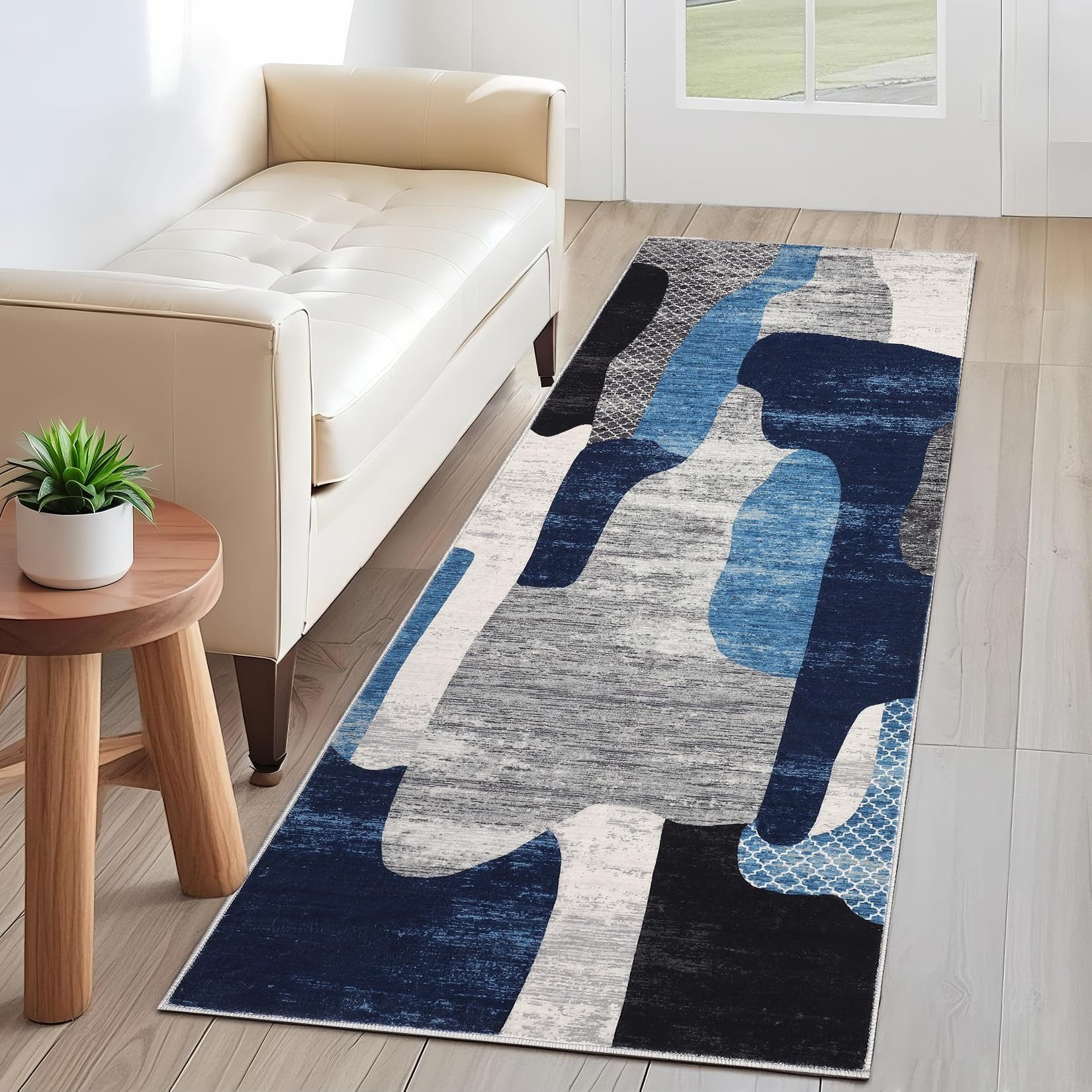 GarveeMore Teppich Formenspiel, rechteckig, Höhe: 5 mm, Abstraktes Design mit ruhiger, aber ausdrucksstarker Wirkung