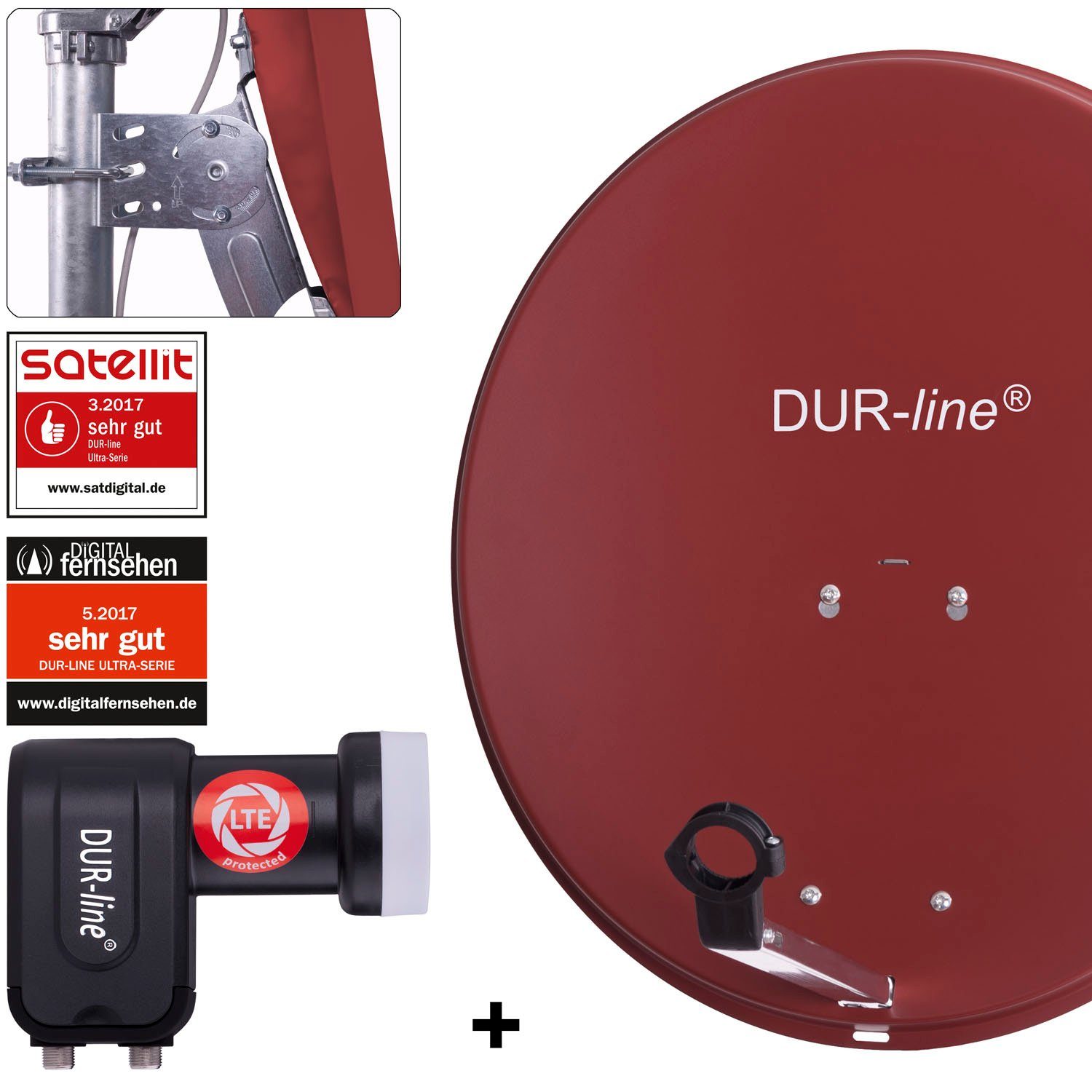 DUR-line DUR-line MDA 60 R + +Ultra Twin LNB - 2 TN LNB Set Sat-Spiegel