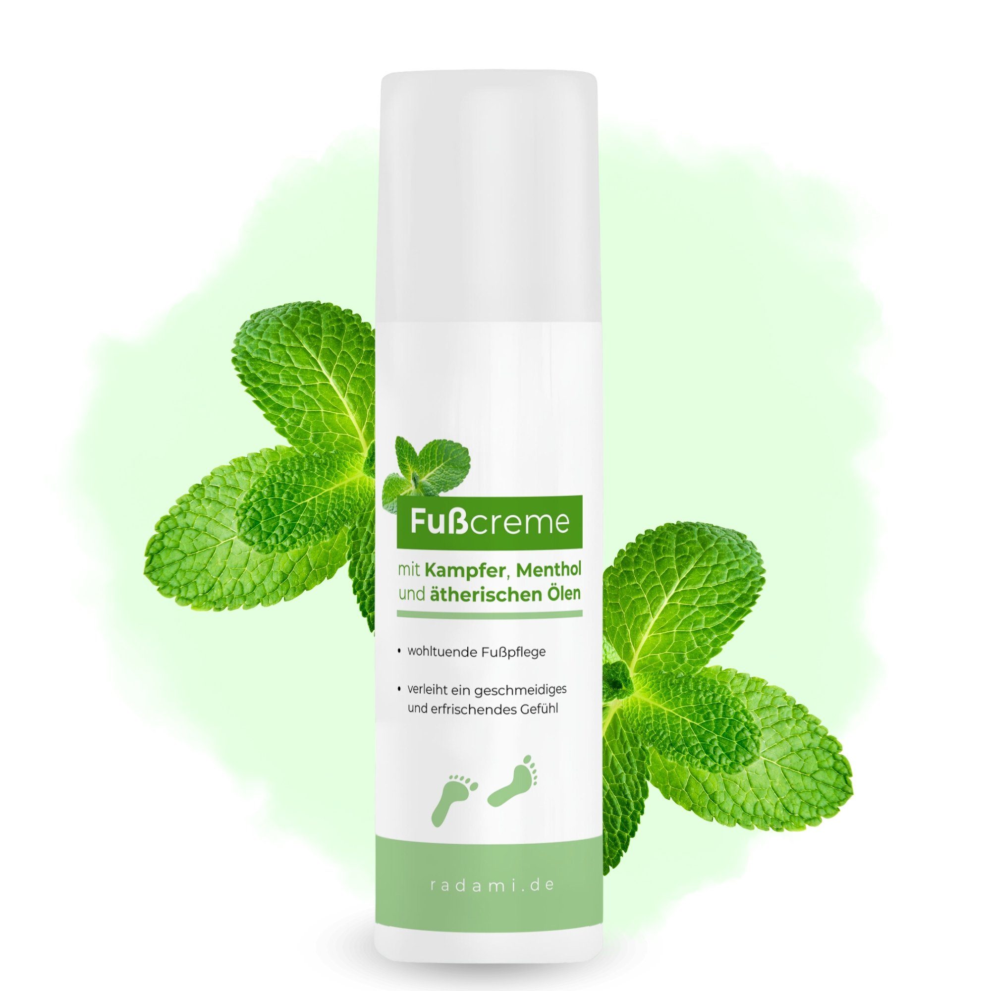 Radami Fußcreme Fußcreme Fußpflege Creme mit ätherischen Ölen 150ml