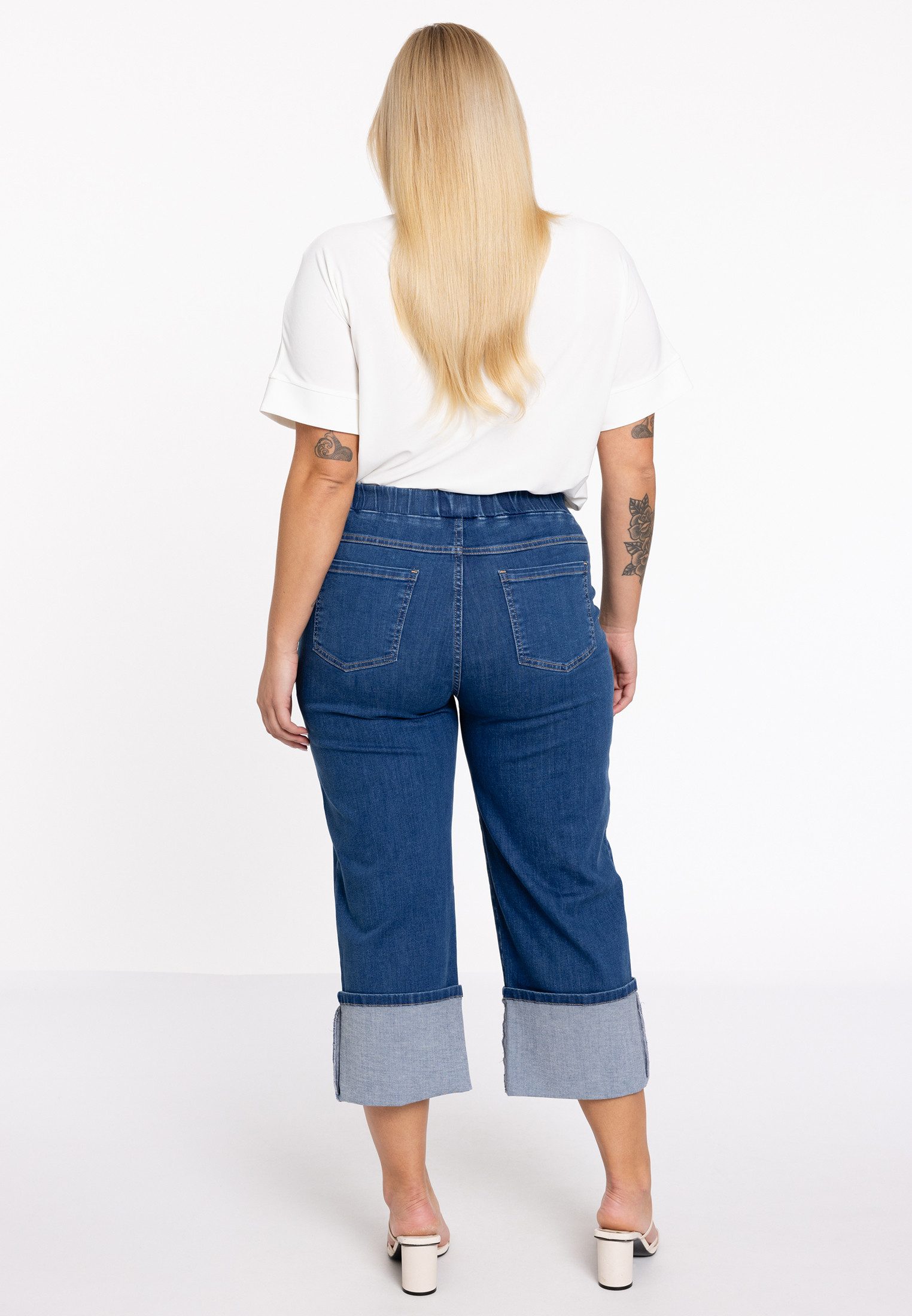 YOEK High-waist-Jeans Damen Jeans Große Größen
