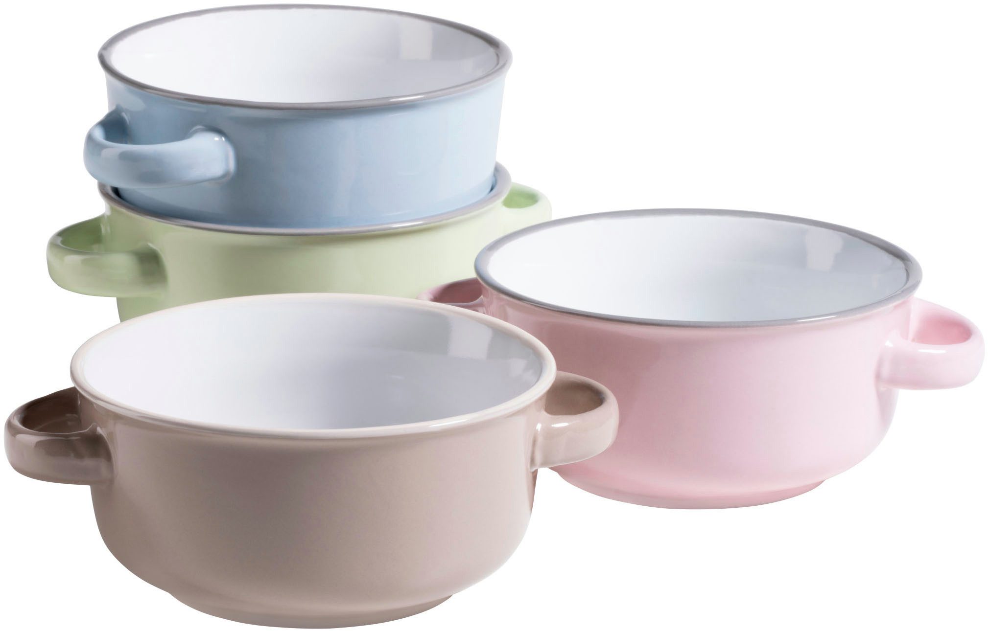 MÄSER Суповая тарелка MAILA, Suppentassen-Set, Steinzeug, (4 St)