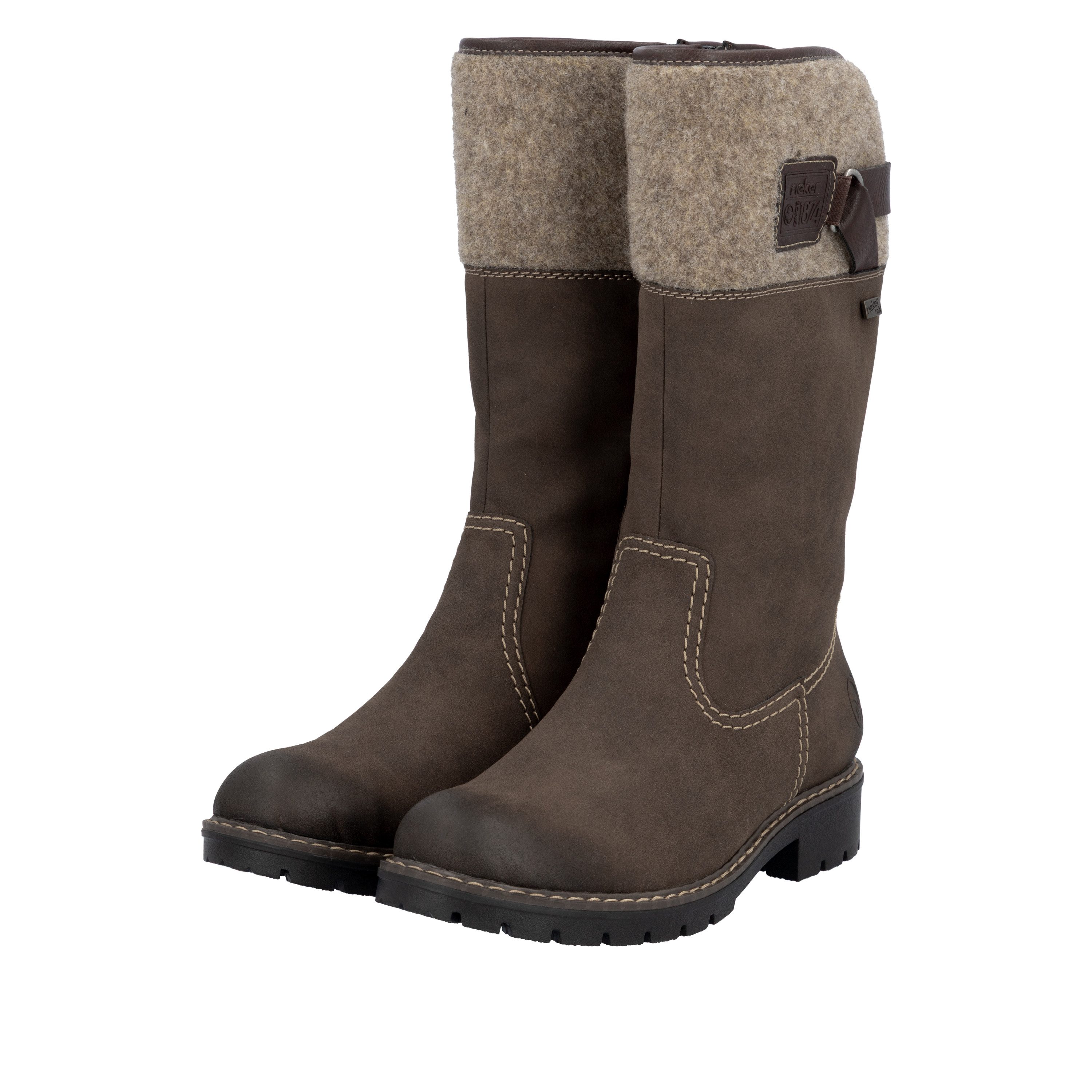 Rieker Winterstiefel Boots, Blockabsatz, mit wasserabweisender riekerTEX-Membran