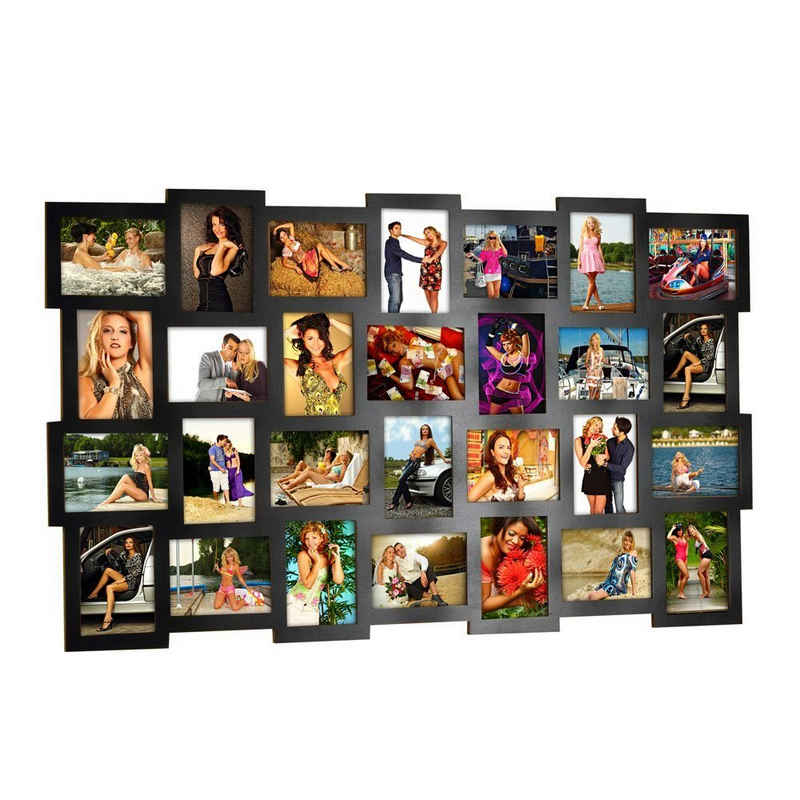 Melko Bilderrahmen »Bildergalerie Bilderrahmen für 28 Fotos 10x15cm Fotorahmen in Schwarz Rahmen Collage«, für 28 Bilder (Stück), Fotorahmen, Collage, Schwarz