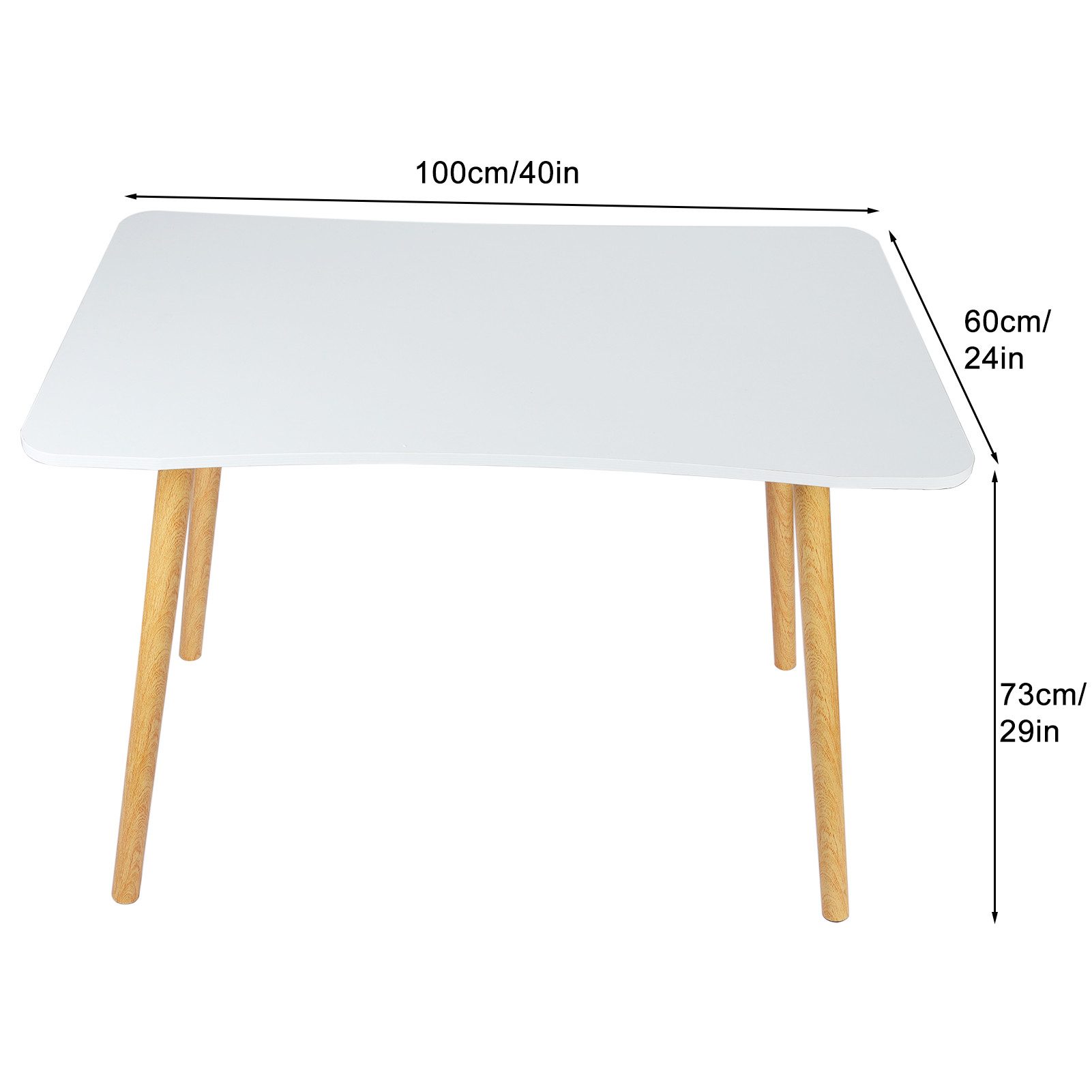 Rutaqian Tischelement Einfacher Schreibtisch 100x60 cm Moderner Computertisch Schülertisch, für Heimbüro, Arbeitszimmer, Studenten-Schreibtisch