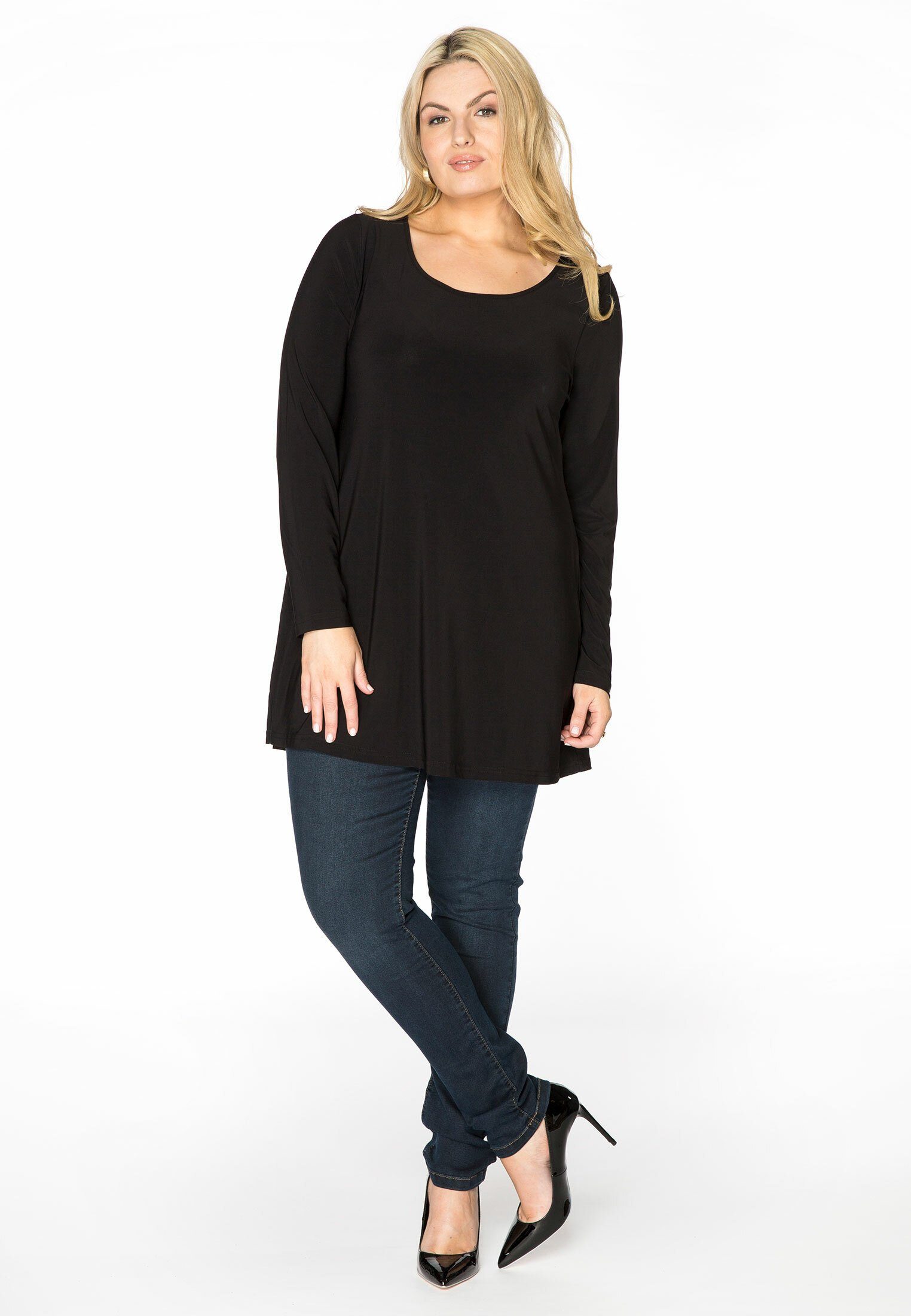 YOEK Tunika Damen Langarmshirt Große Größen günstig online kaufen