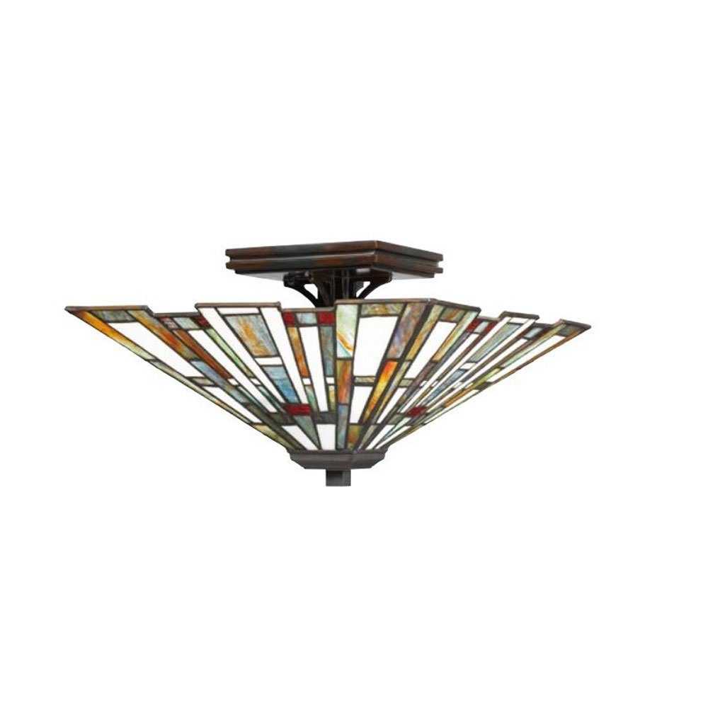 Elstead LIGHTING Deckenstrahler, Leuchtmittel nicht inklusive, Deckenleuchte Deckenlampe Wohnzimmerleuchte Stahl bronze Mosaik