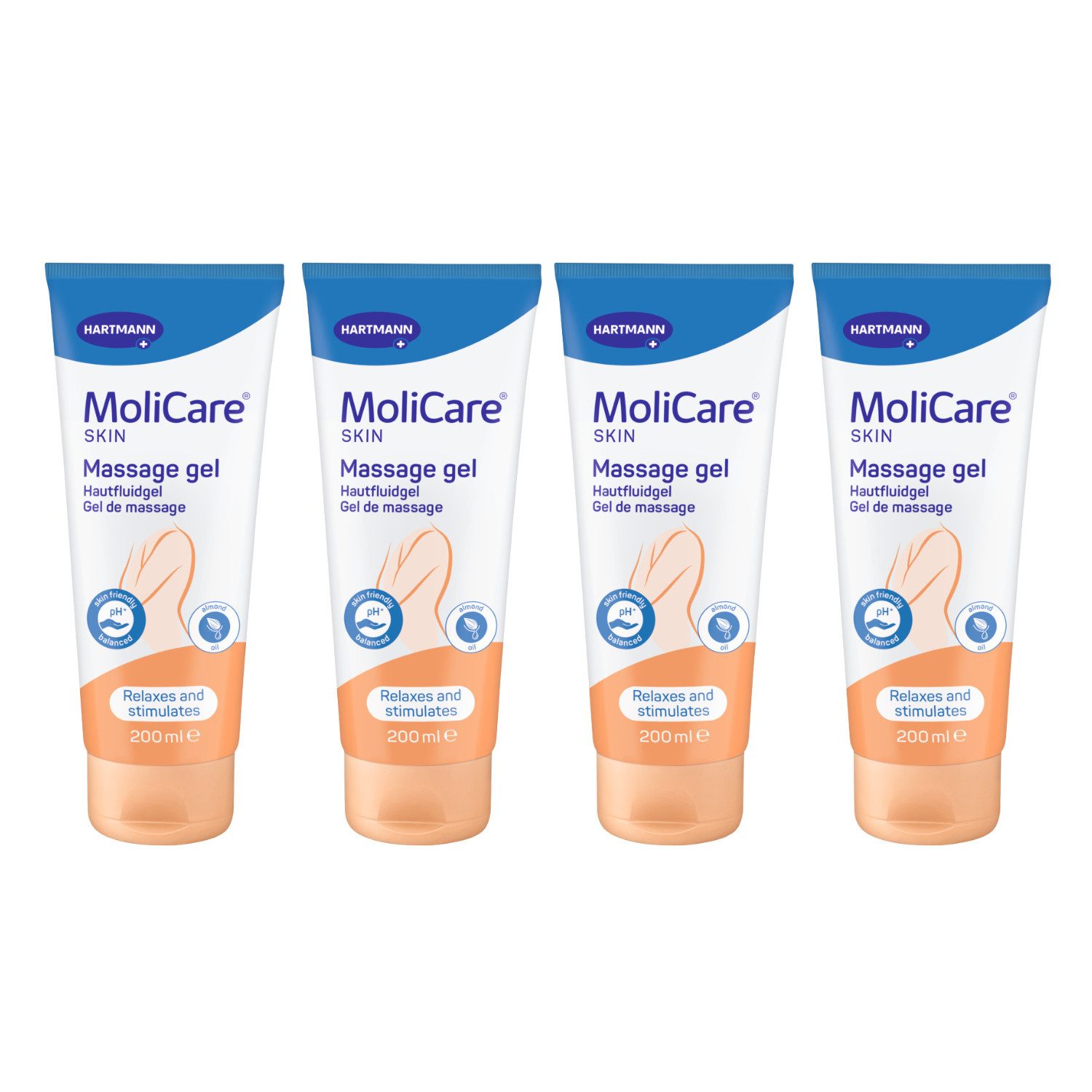 PAUL HARTMANN AG Gleit- und Massagegel MoliCare Skin Massage Gel 4 x 200 ml
