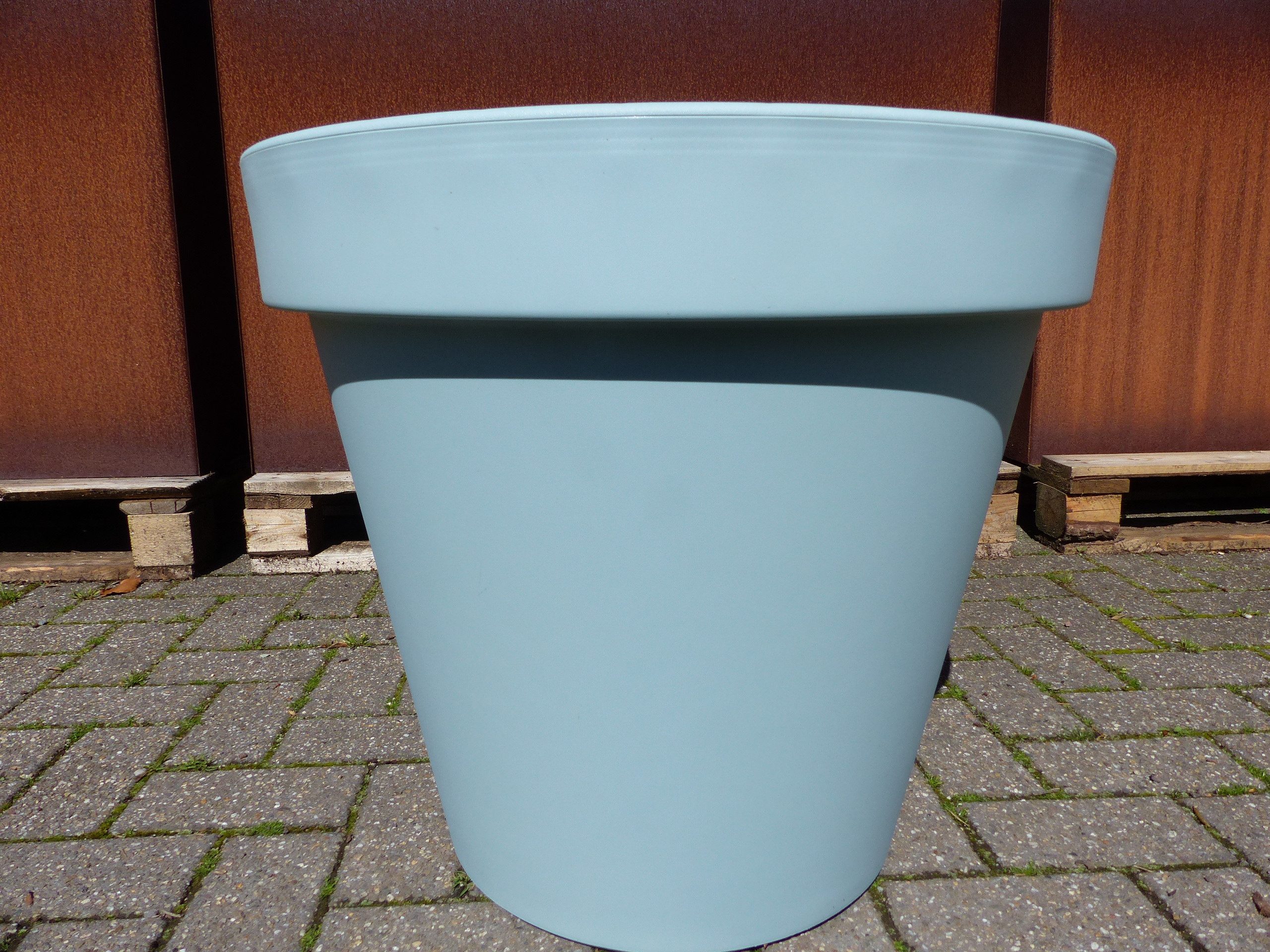 gruenwaren jakubik Übertopf Pflanzkübel E&K, mint, rund Ø 60 cm, Pflanztopf Blumentopf Kübel – Bild 4 von 5