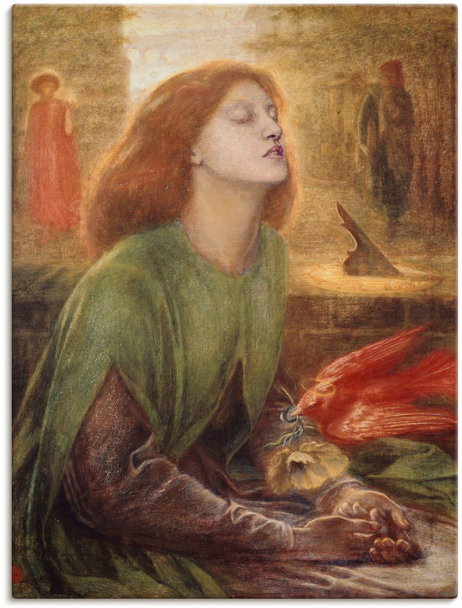 Artland Wandbild Die betende Beatrice. 1863., Frau (1 St), als Leinwandbild, Wandaufkleber oder Poster in versch. Größen