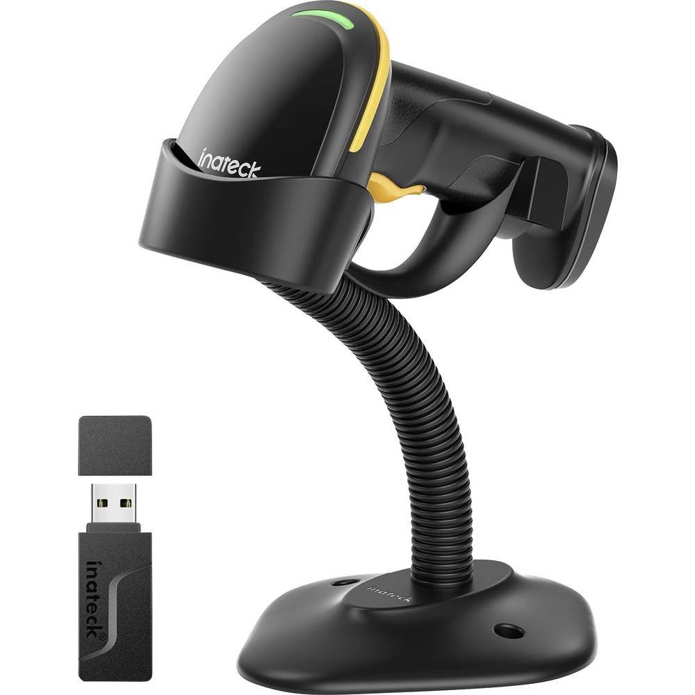Inateck Barcode-Scanner Bluetooth® 1D, 2D LED Black Hand-Scanner inkl. Scanner