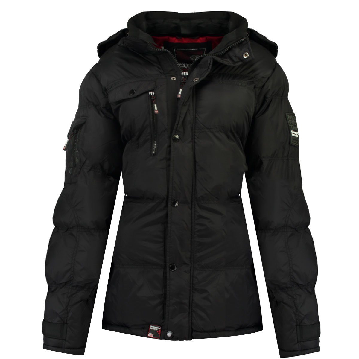 Geographical Norway Winterjacke Bonapart abnehmbare Kapuze, mit Stehkragen, warme gefütterte Damen Steppjacke