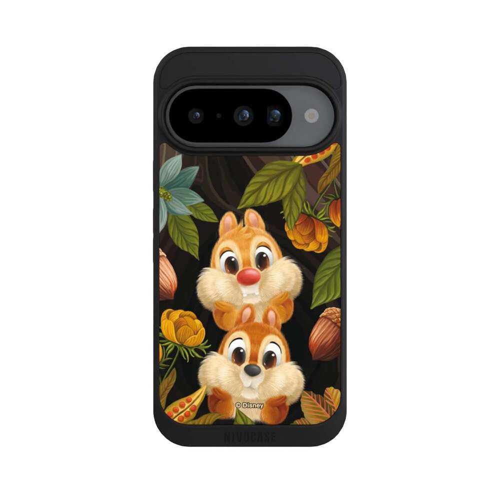 NIVOCASE Handyhülle Disney Chip und Chap Offizielles Lizenzprodukt Chip and Chap, Google Pixel 10 Handyhülle Hülle NIVOpure Case Schwarz
