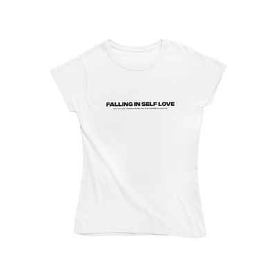 Novux T-Shirt Self love Damen Tshirt Farbe Weiß (1-tlg) aus Baumwolle
